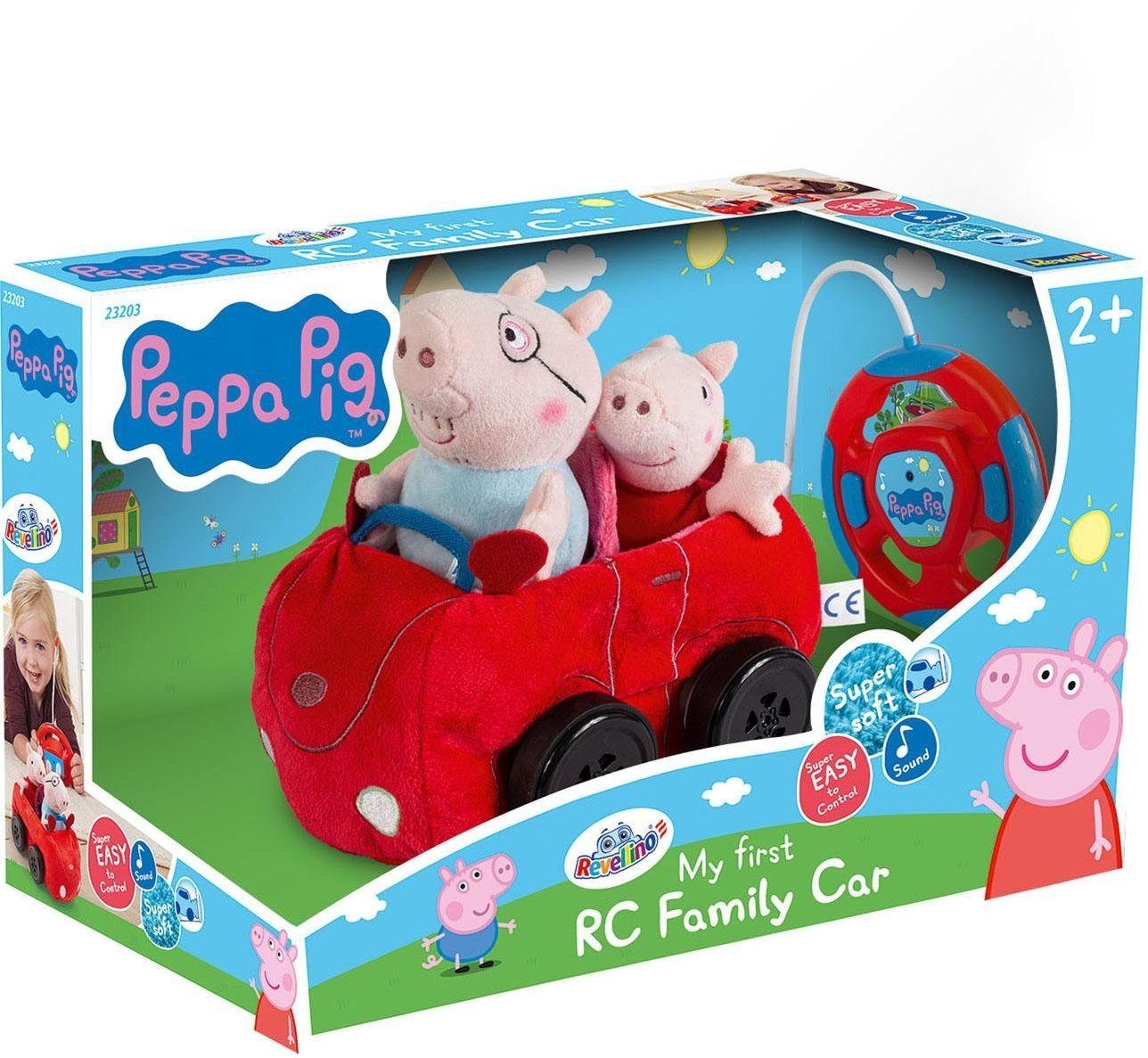 Revell® RC-Auto Revellino®, Peppa Pig, mit Plüsch, Inklusive 2  Plüschfiguren: Peppa Wutz und Papa Wutz