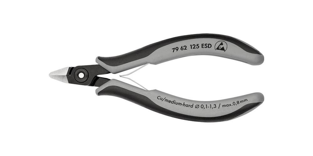 Knipex Seitenschneider Präzisions-Elektronik-Seitenschneider Länge 125 mm Form 6 Facette nein poliert