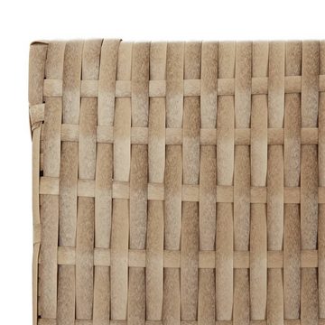 vidaXL Raumteiler Paravent 3-tlg. Beige Poly Rattan, 1-tlg.