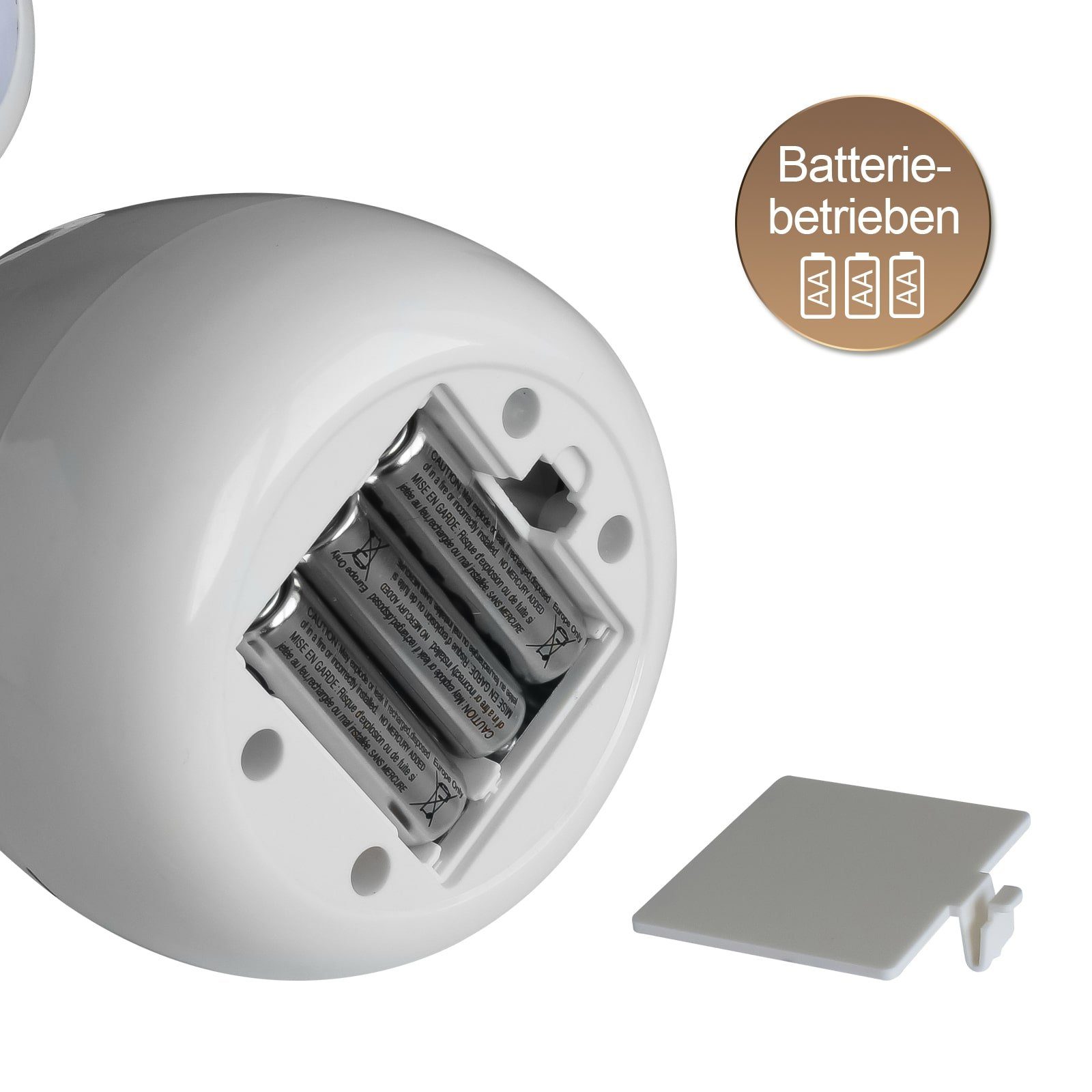 EAXUS LED Schreibtischlampe Touch USB flexibel LED Stromversorgung und fest 3 Stiftehalter Helligkeitsstufen, kaltweiß, integriert, oder 3x USB Handyhalter, über AA-Batterien mit verstellbar, Tischleuchte