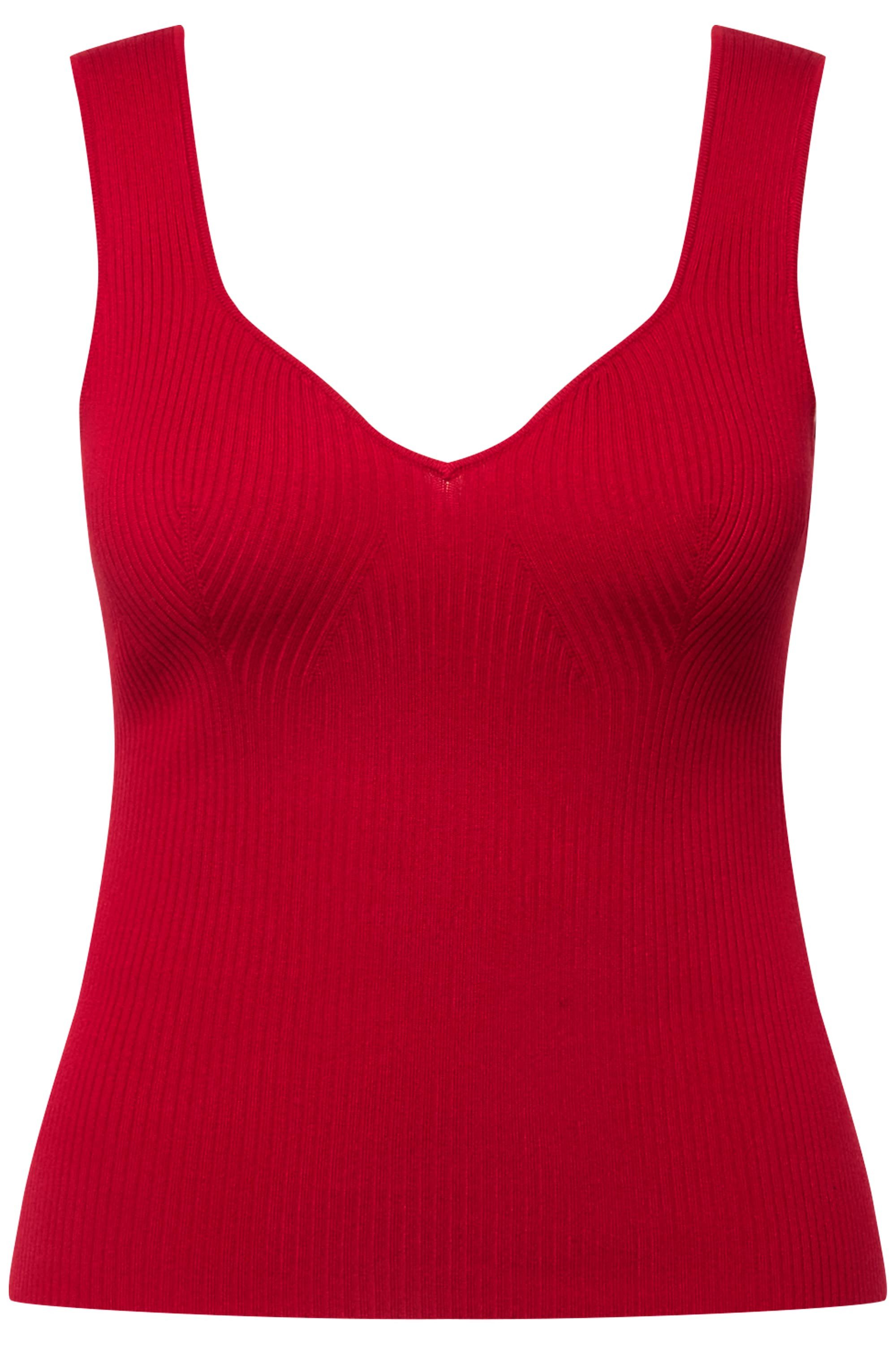 Ulla Popken Longtop Ripptop Slim Herzausschnitt ärmellos – Bild 2 von 4