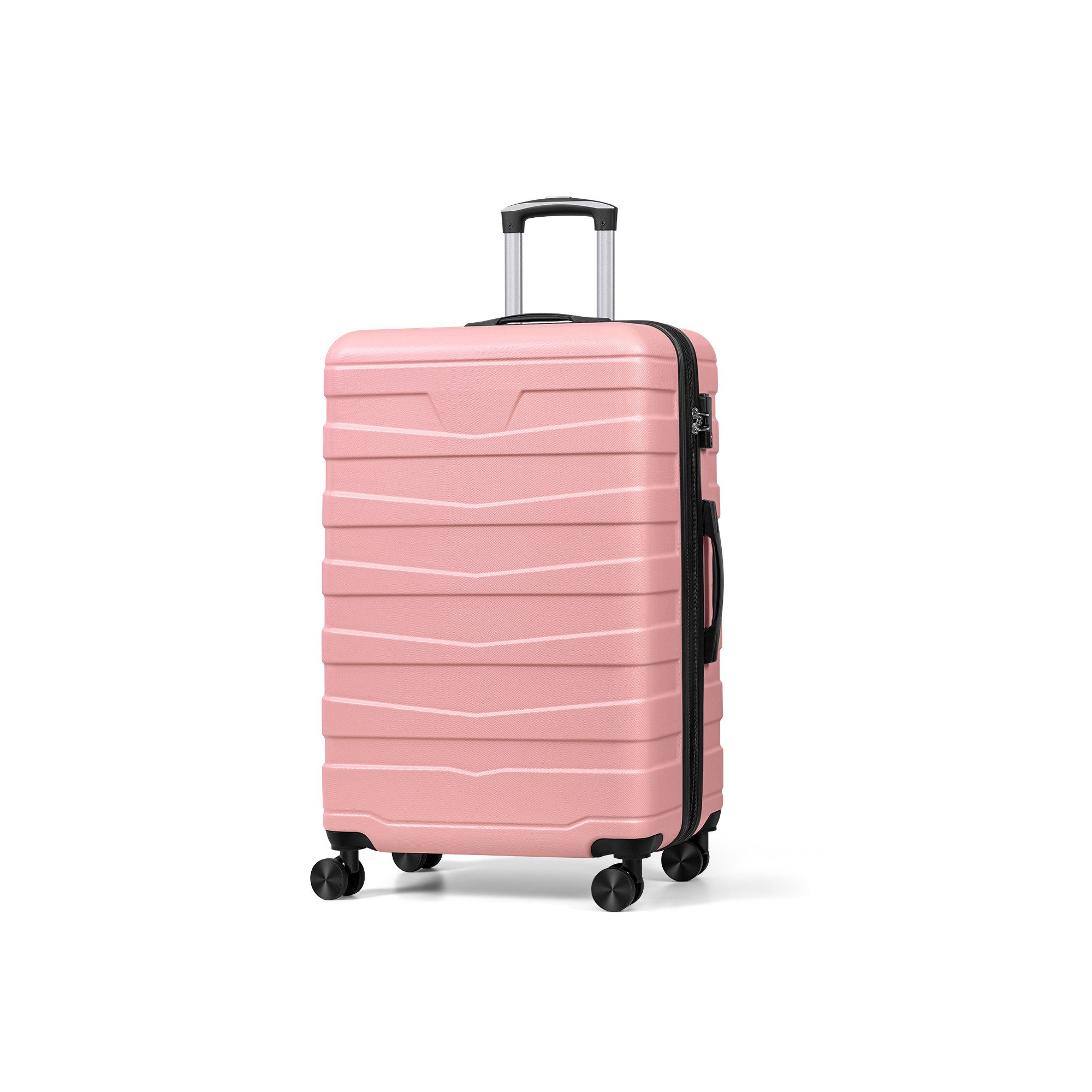 ChaCool Hartschalen-Trolley Hartschalen-Trolley Premium Reisekoffer Rollbarer Handgepäck, Koffer mit vier 360° Rollen und Zahlenschloss, 57/67/77 cm, 40/62/99 L