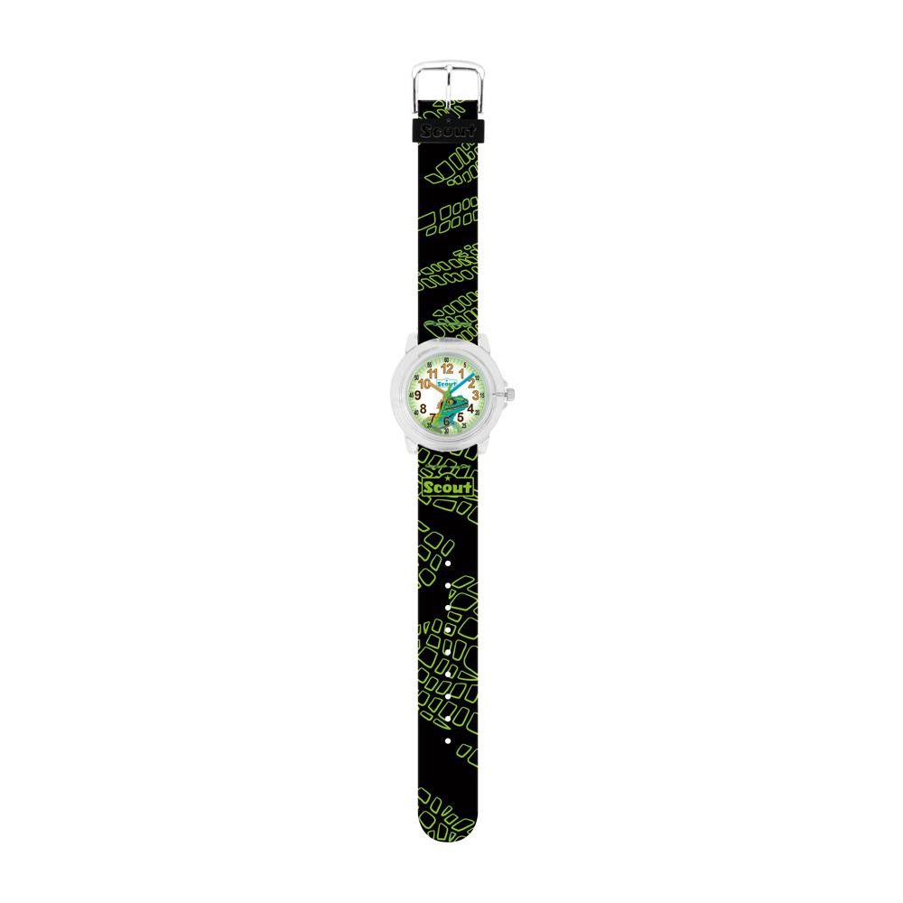 Scout Quarzuhr Scout Armbanduhr Lizard für Jungen, Kunststoff, schwarz, grün
