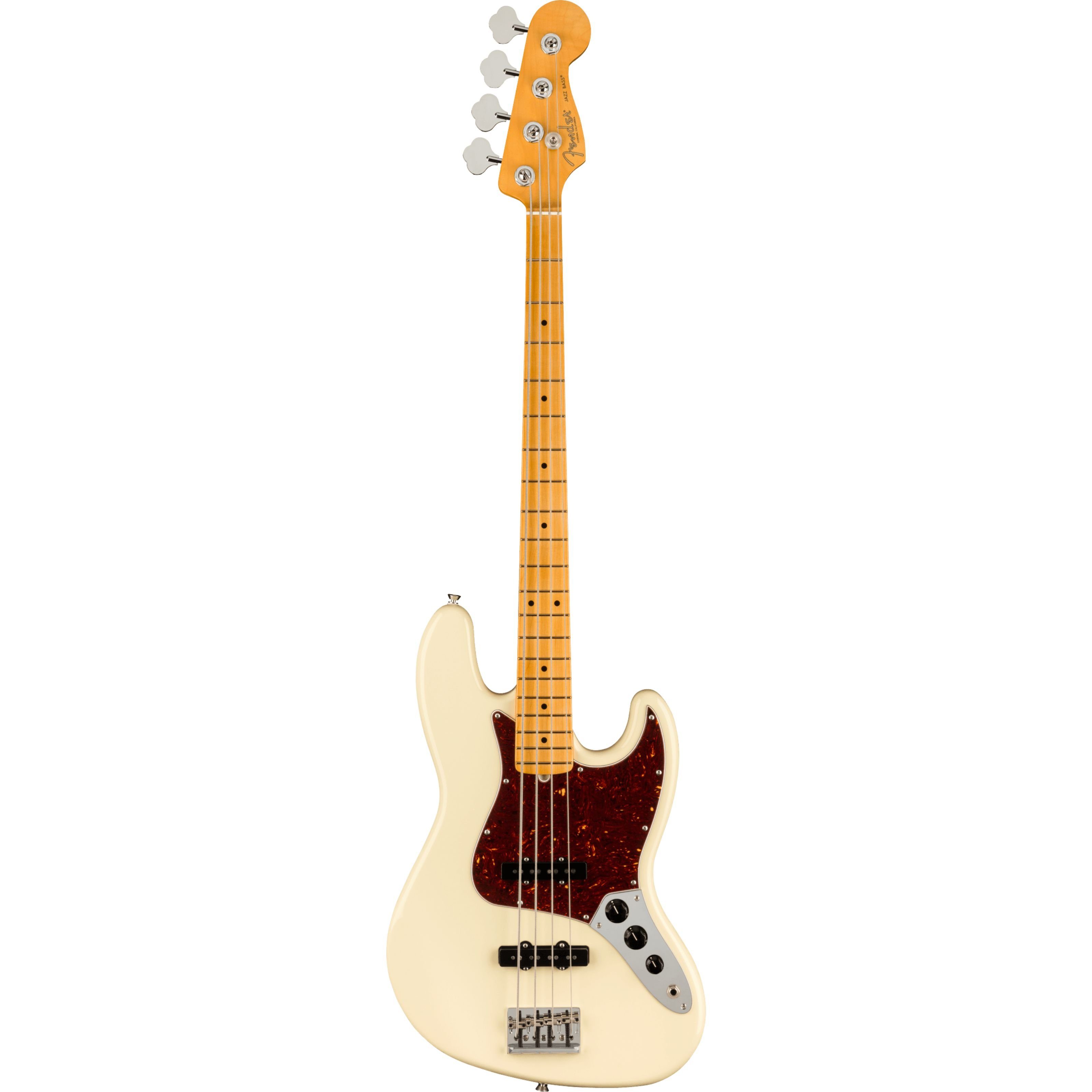 Fender E-Bass, American Professional II Jazz Bass MN Olympic White - E-Bass