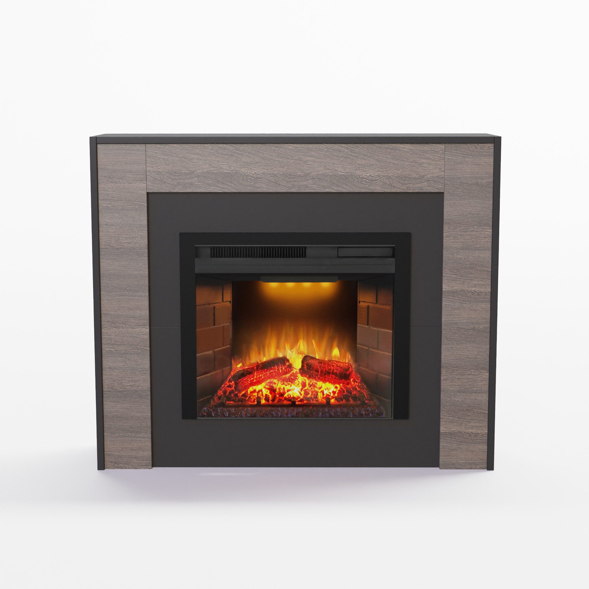 GARLIVO Elektrokamin PISA, täuschend echte Flamme mit Heizung und Knistereffekt