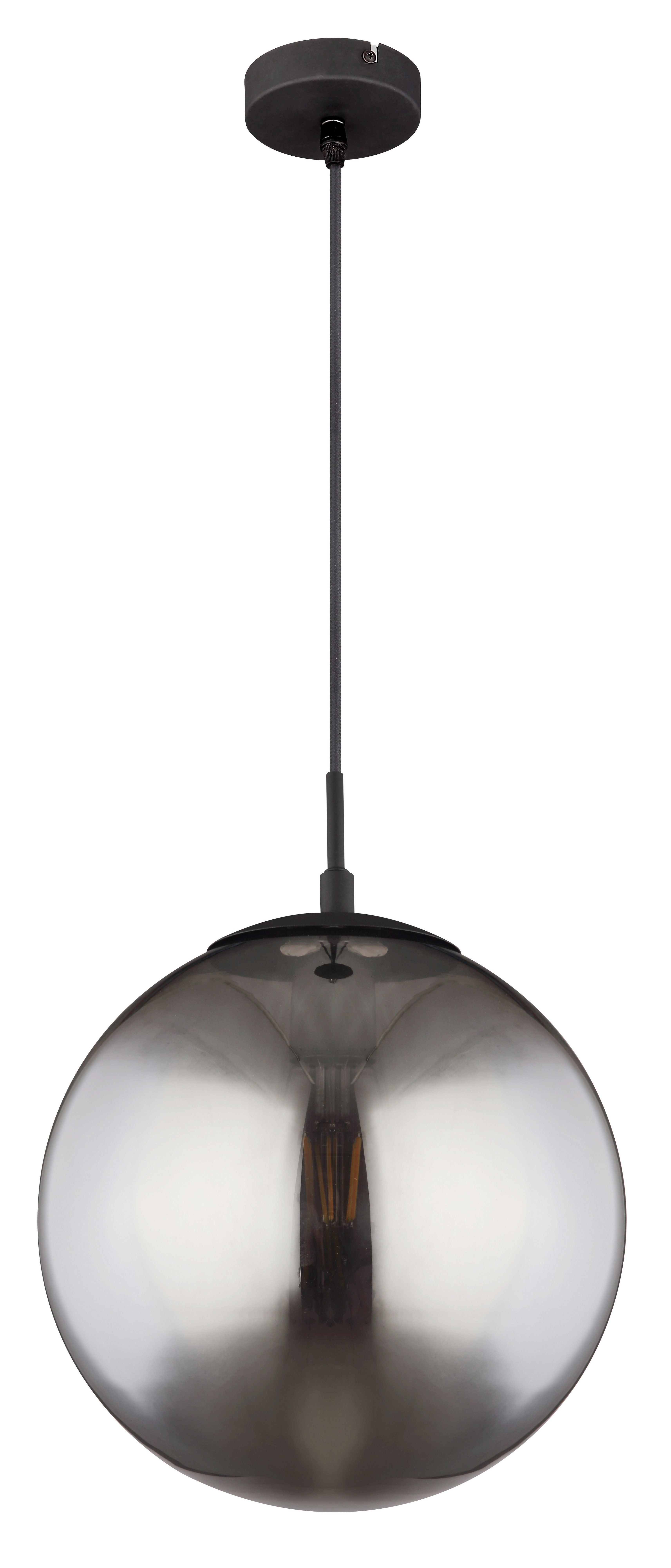 GLOBO LIGHTING Hängeleuchte BLAMA, ohne Leuchtmittel, Hängeleuchte Schwarz, Glas, E27