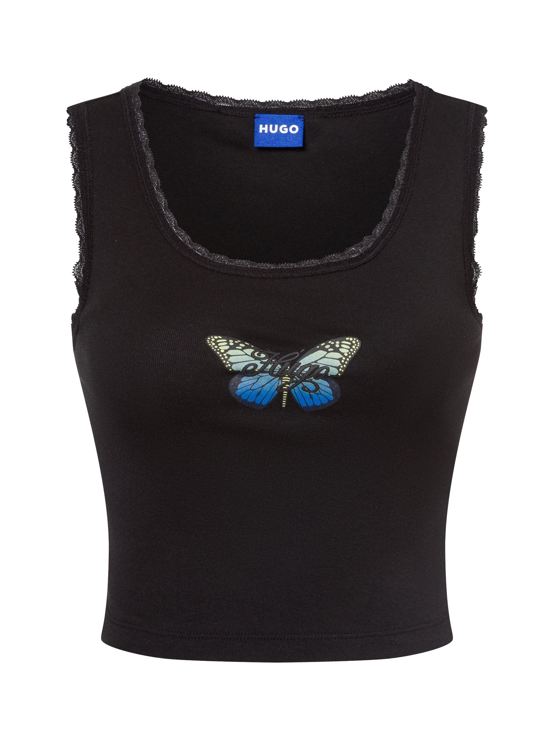 HUGO Blue Crop-Top Delarina_B günstig online kaufen