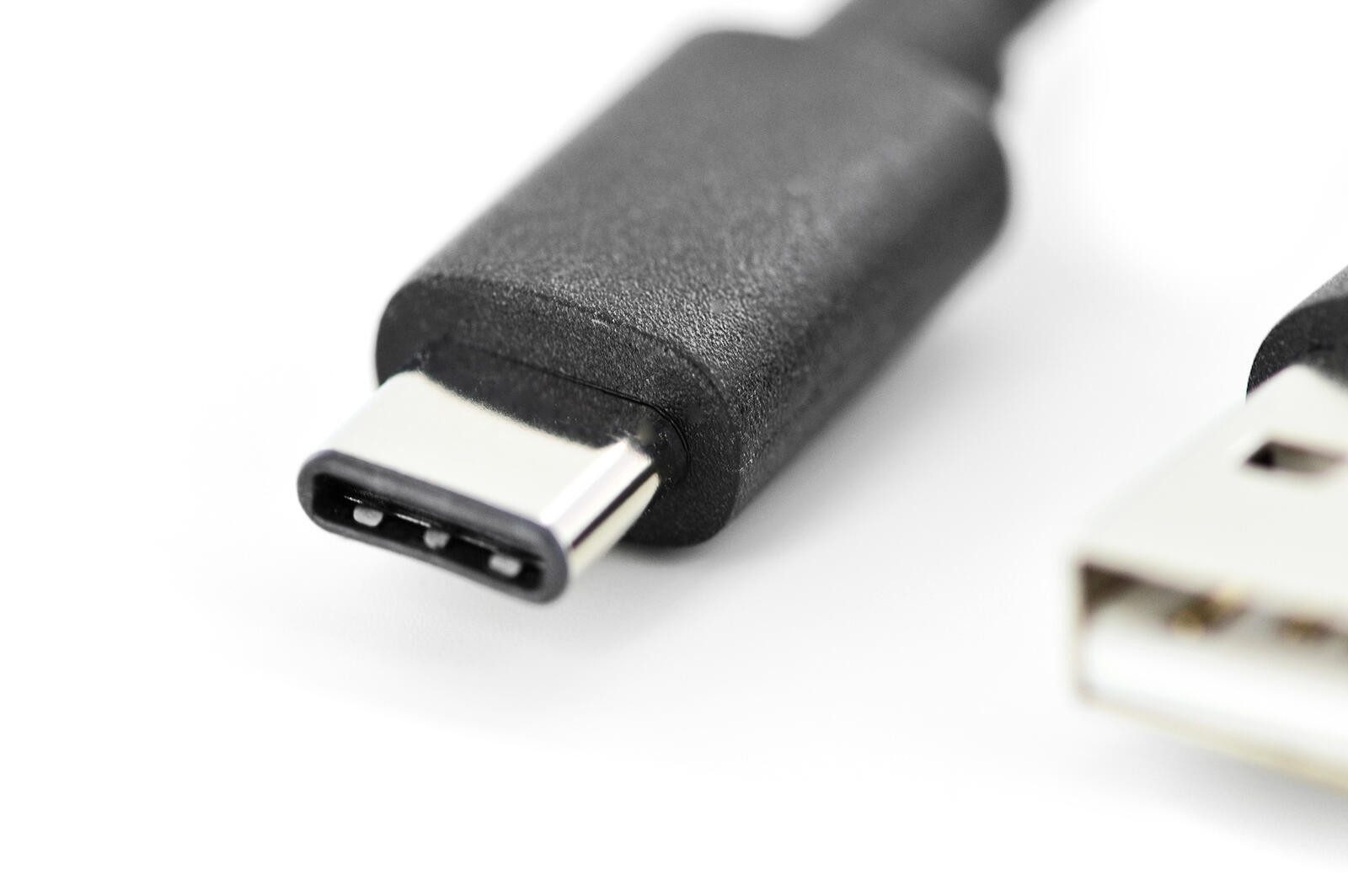 Digitus USB Type-C Anschlusskabel, Typ-C - A USB-Kabel