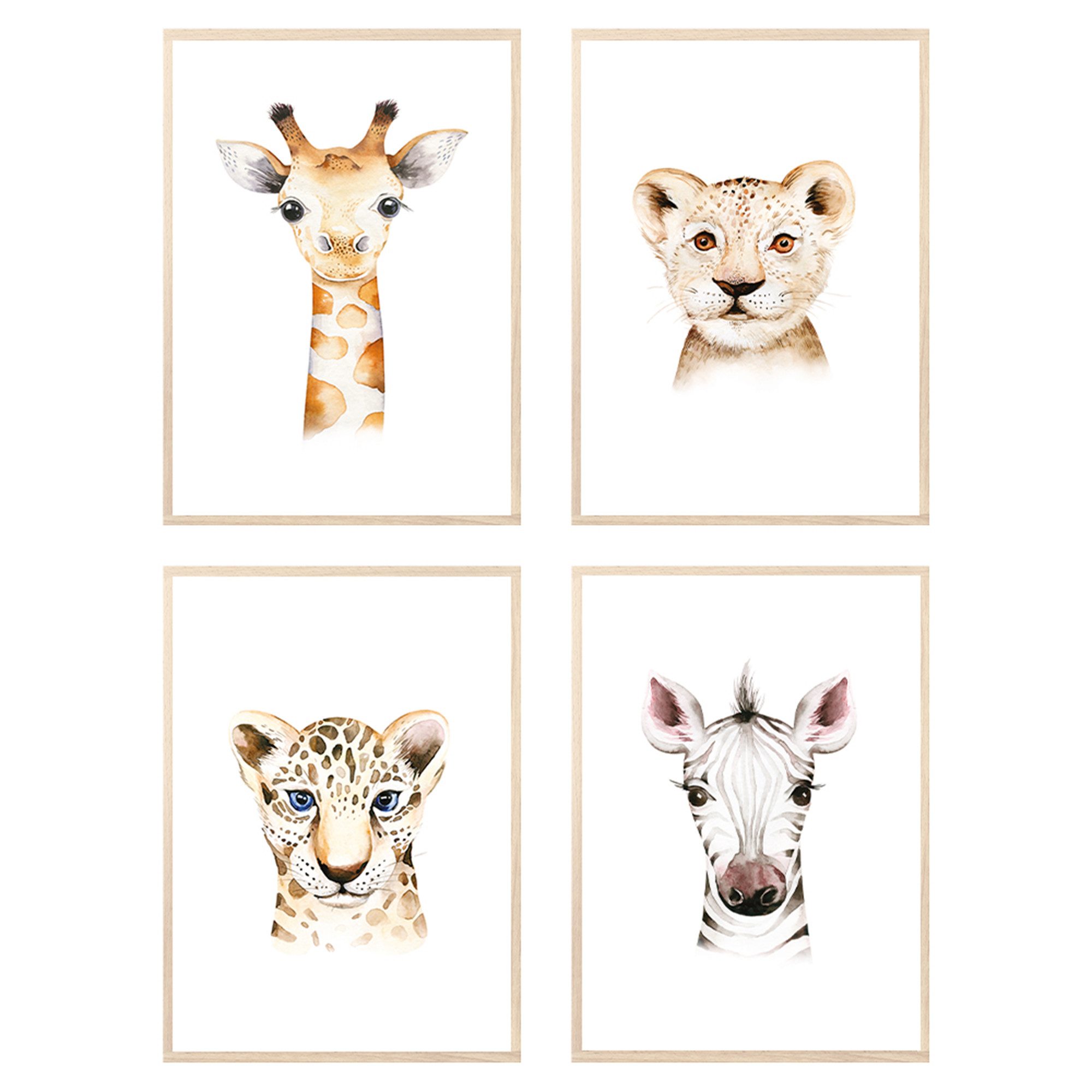 Poster Bilder Kinderzimmer, Tiere Poster Kinderzimmer Deko