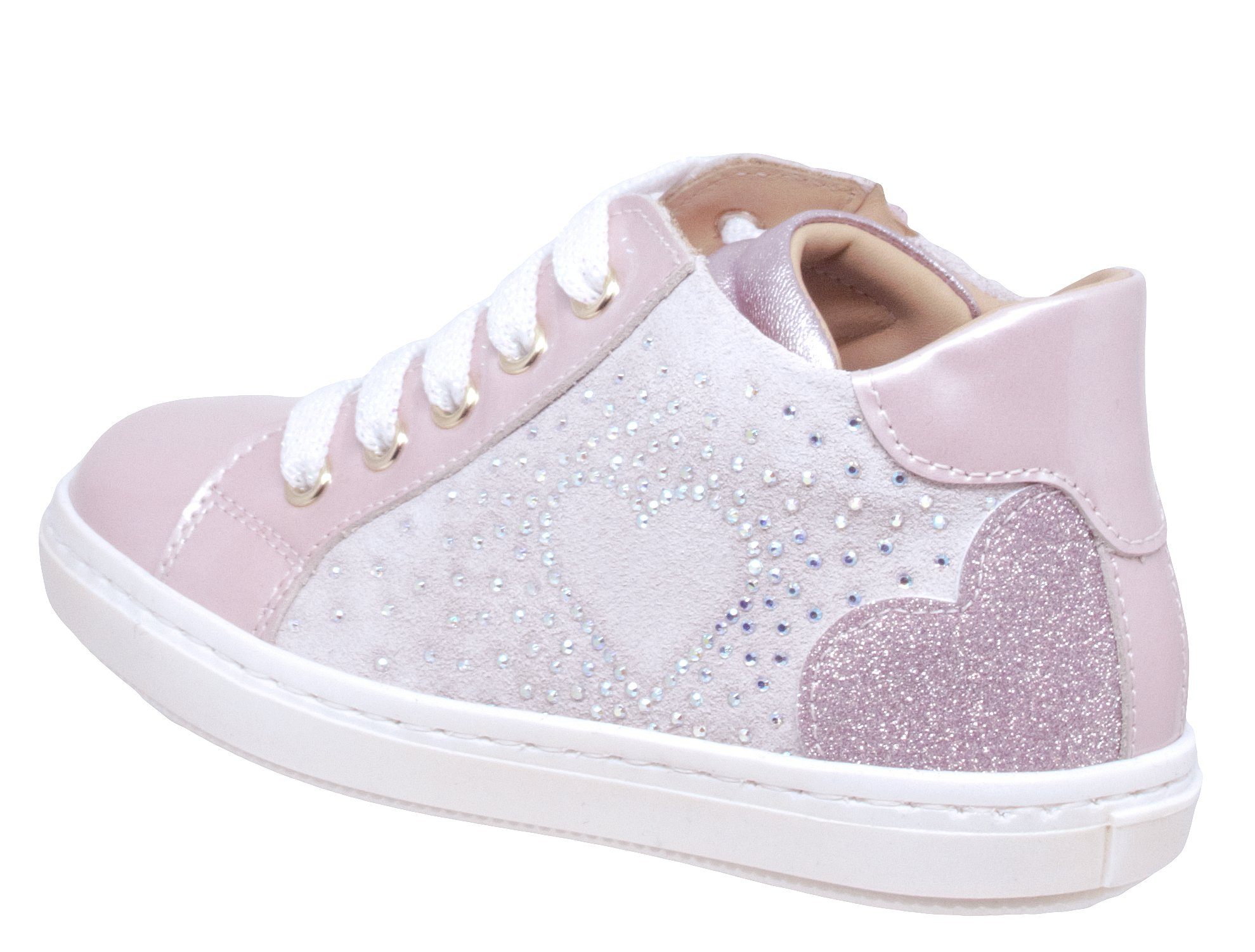 Sneaker Herz Zecchino Sneaker Pink N12-1194 Rosa Halbschuhe d'Oro Leder Zecchino d'Oro