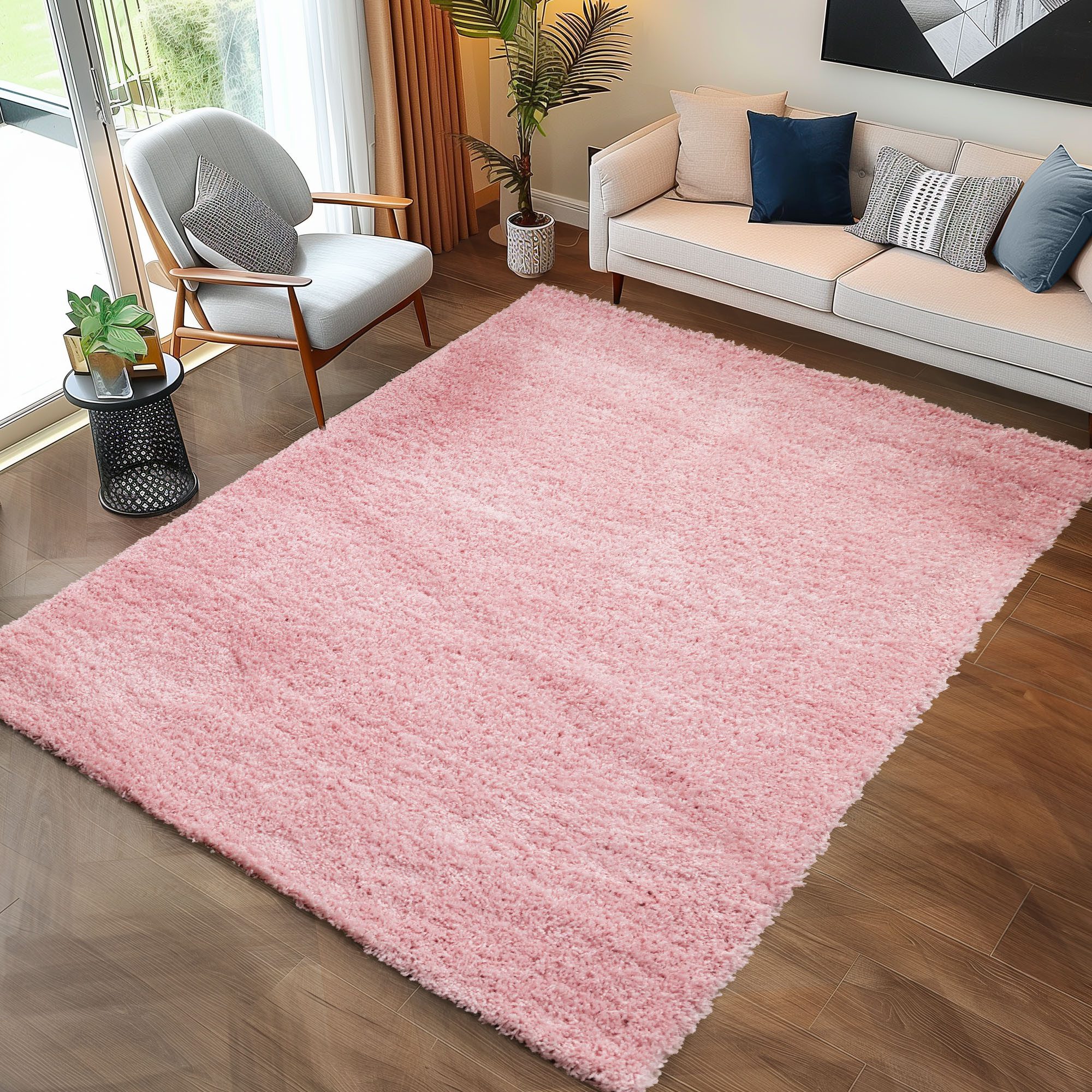 Carpettex Hochflor-Teppich Unicolor - Einfarbig, Läufer, Höhe: 30 mm, Einfa günstig online kaufen