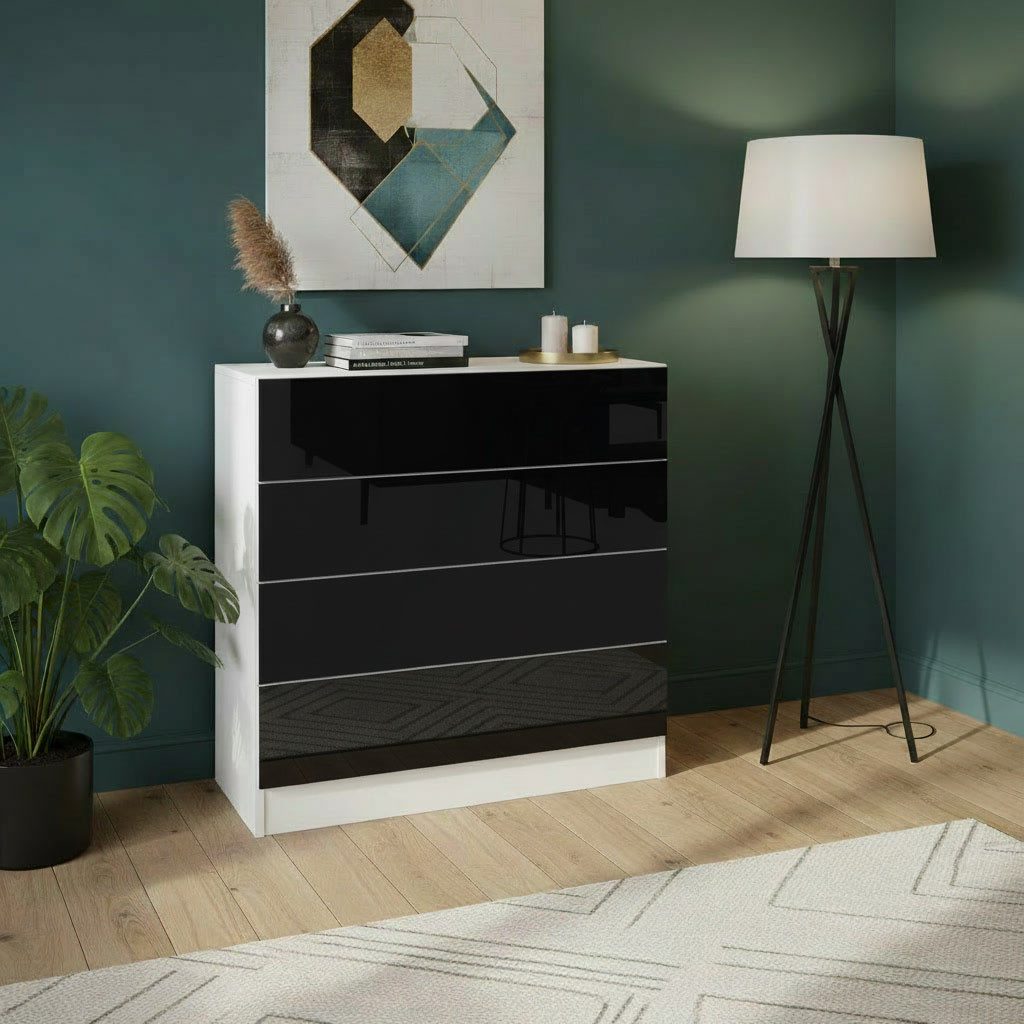 borchardt Möbel Kommode Vaasa, Breite 76cm, Höhe 79cm, grifflos, Breite 76 cm