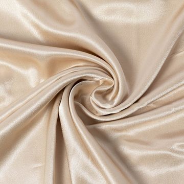 SCHÖNER LEBEN. Stoff Viskose Stoff CV Satin einfarbig beige 1,43m Breite, allergikergeeignet