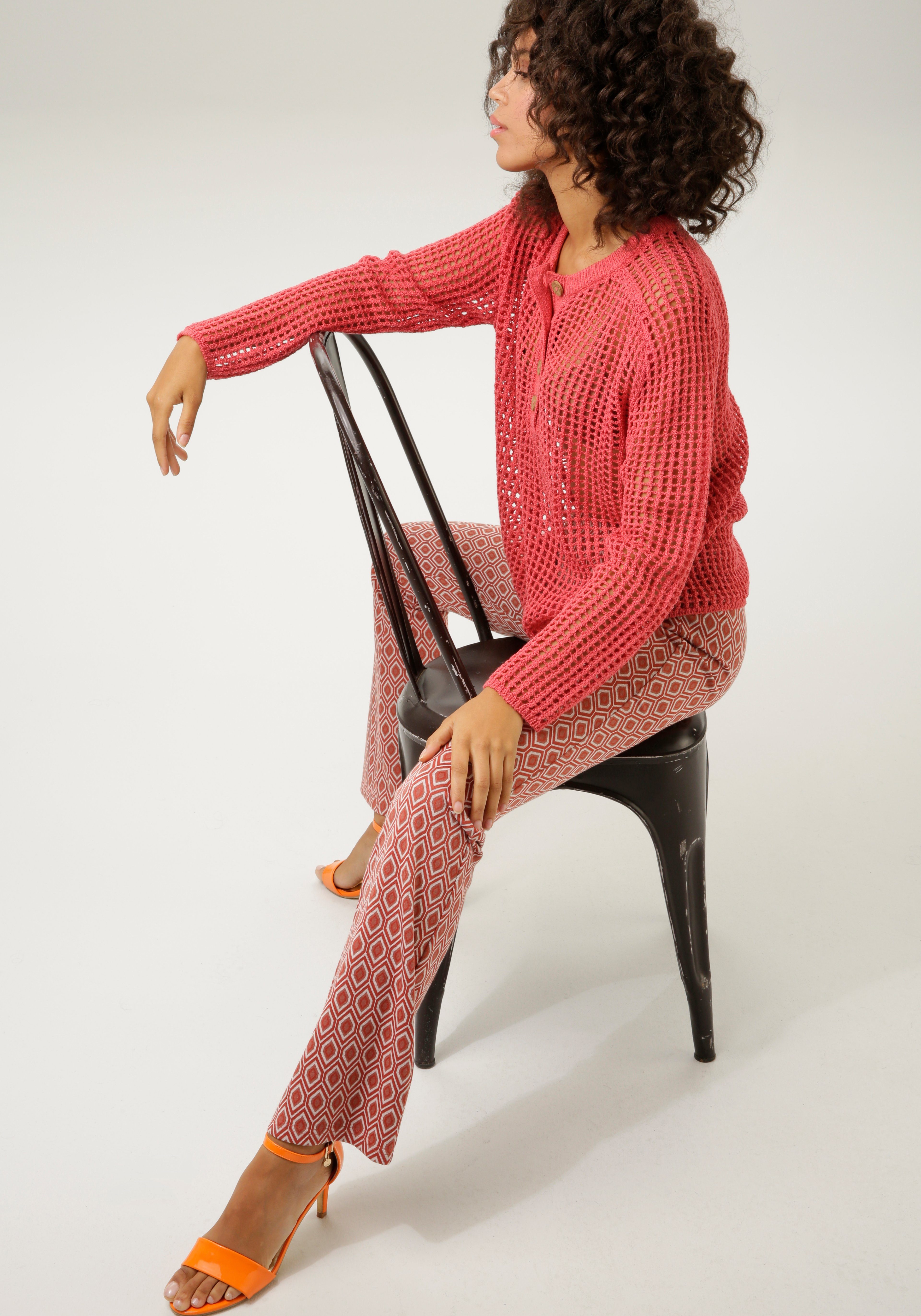 Aniston CASUAL Schlupfhose mit Rauten-Muster