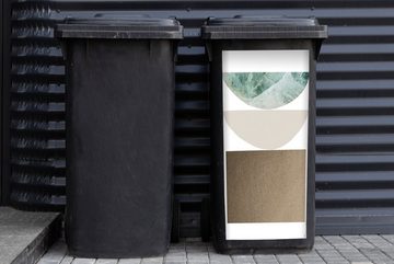 MuchoWow Wandsticker Geometrische Formen - Minimalismus - Pastell (1 St), Mülleimer-aufkleber, Mülltonne, Sticker, Container, Abfalbehälter