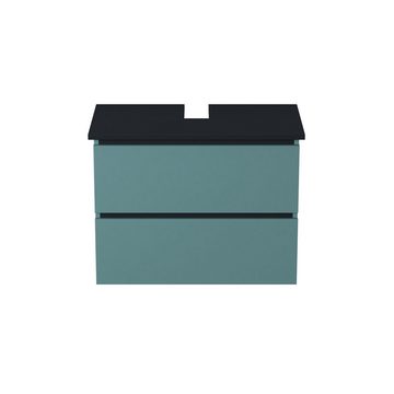 GARLIVO Waschbeckenunterschrank GLB-80 mit Schubladen, Badezimmer Waschtischunterschrank, Grün Breite 80cm, Soft-Close, Push-to-Open/ Tip-On, Hängend