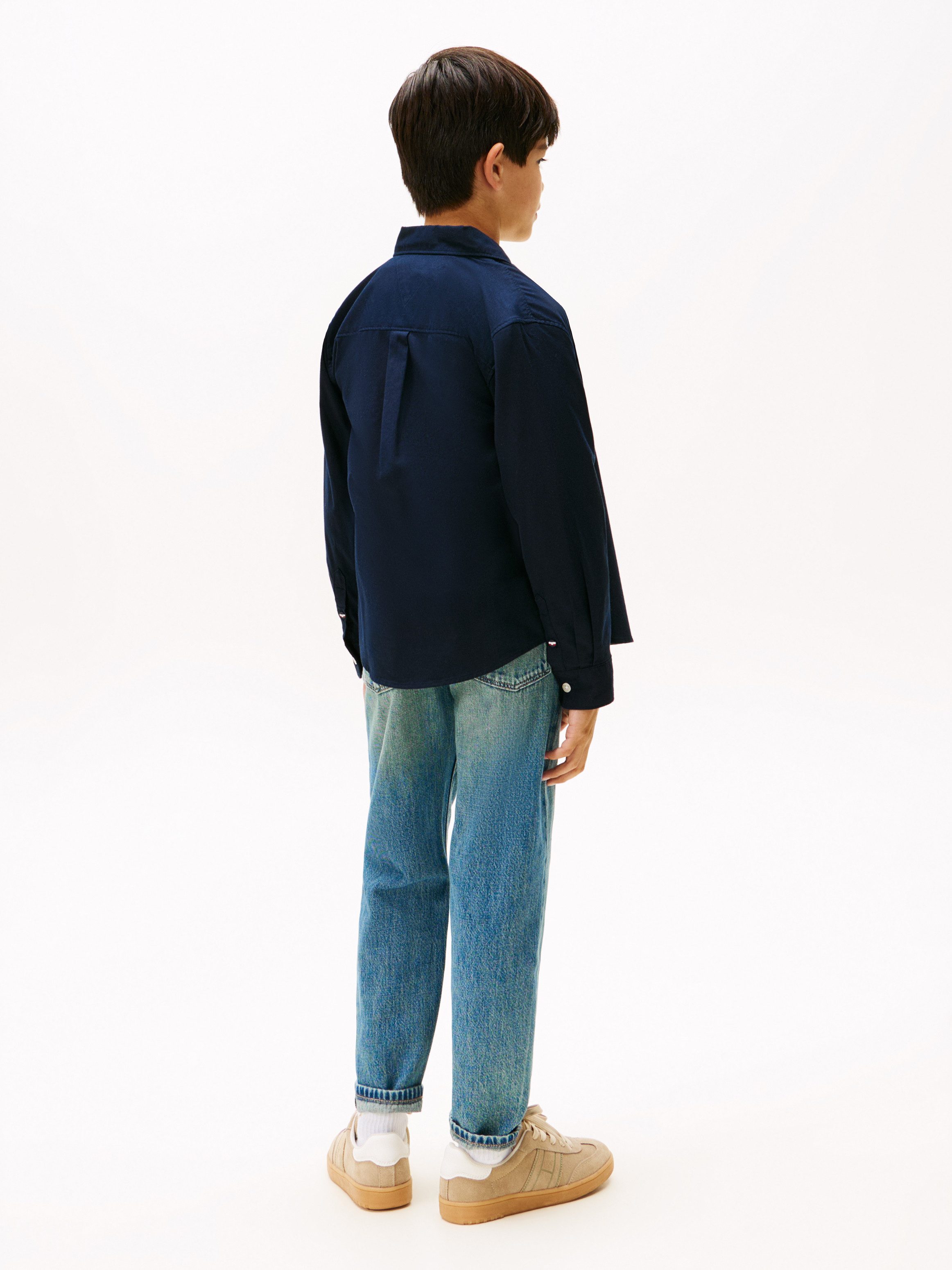 Tommy Hilfiger Langarmhemd Kinder bis 16 Jahre mit Button-Down-Kragen – Bild 5 von 5
