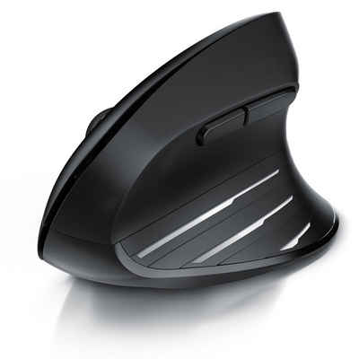 CSL ergonomische Maus (Bluetooth, Funk, Vertikal, optisch, kabellos, 2,4Ghz & Bluetooth, Armschonend, 2400 dpi)