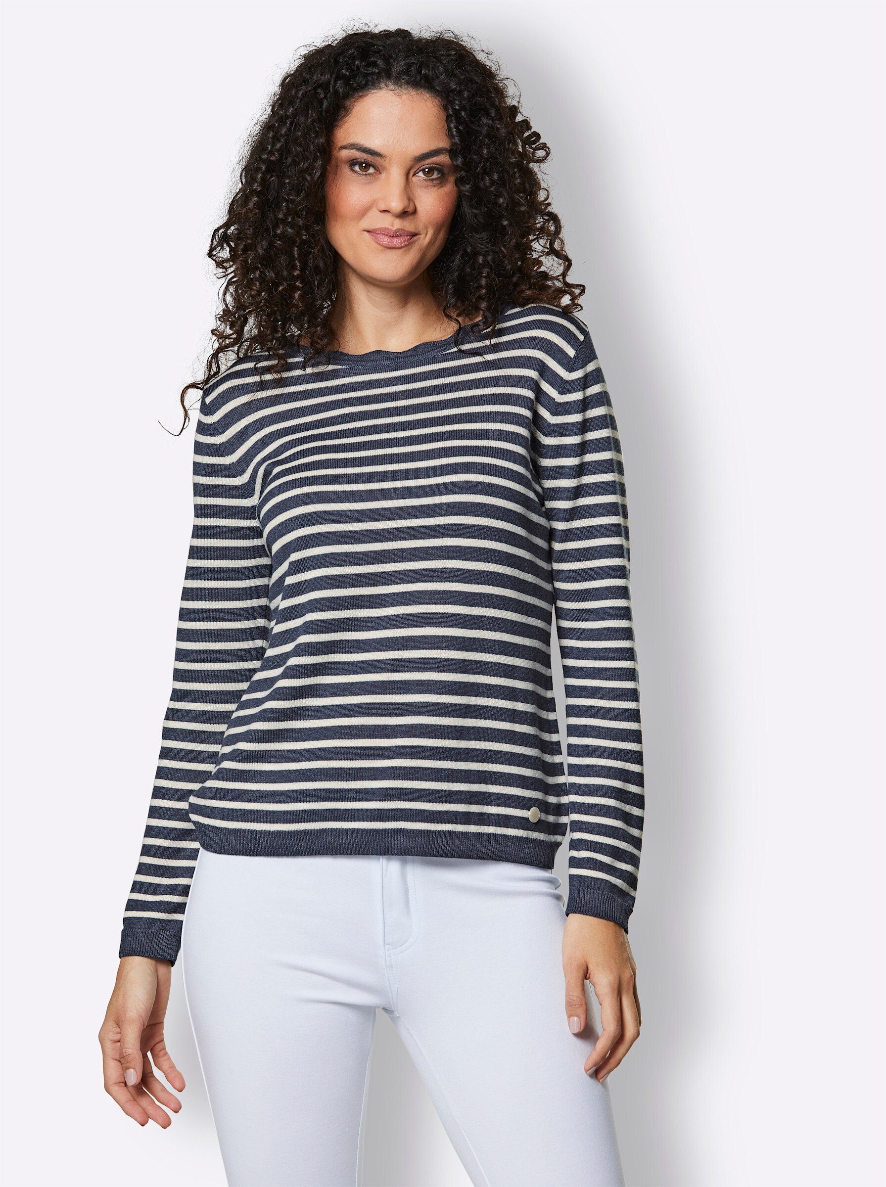Strickpullover Rundhalspullover