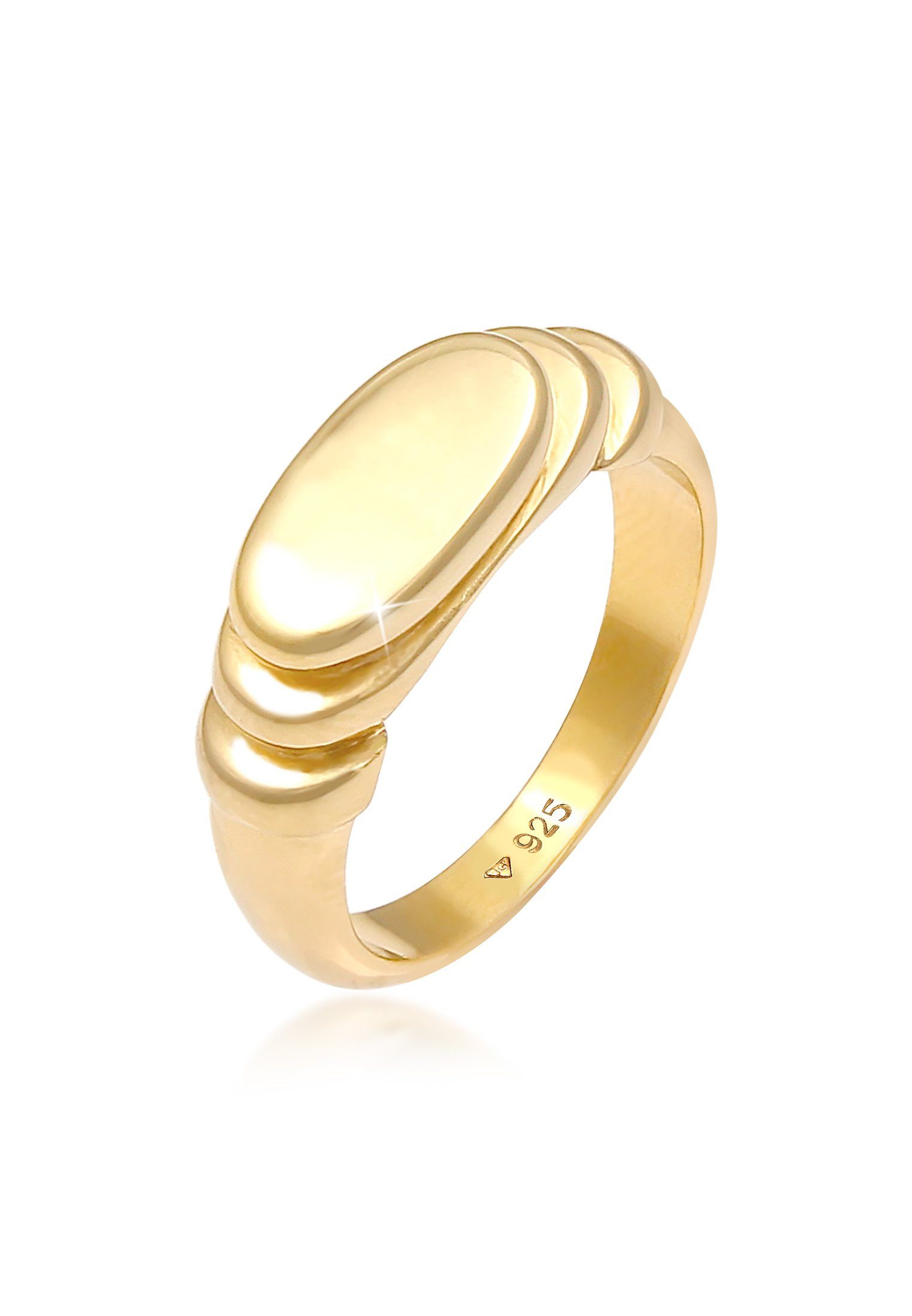 Elli Siegelring Siegelring Oval Klassik 925 Silber