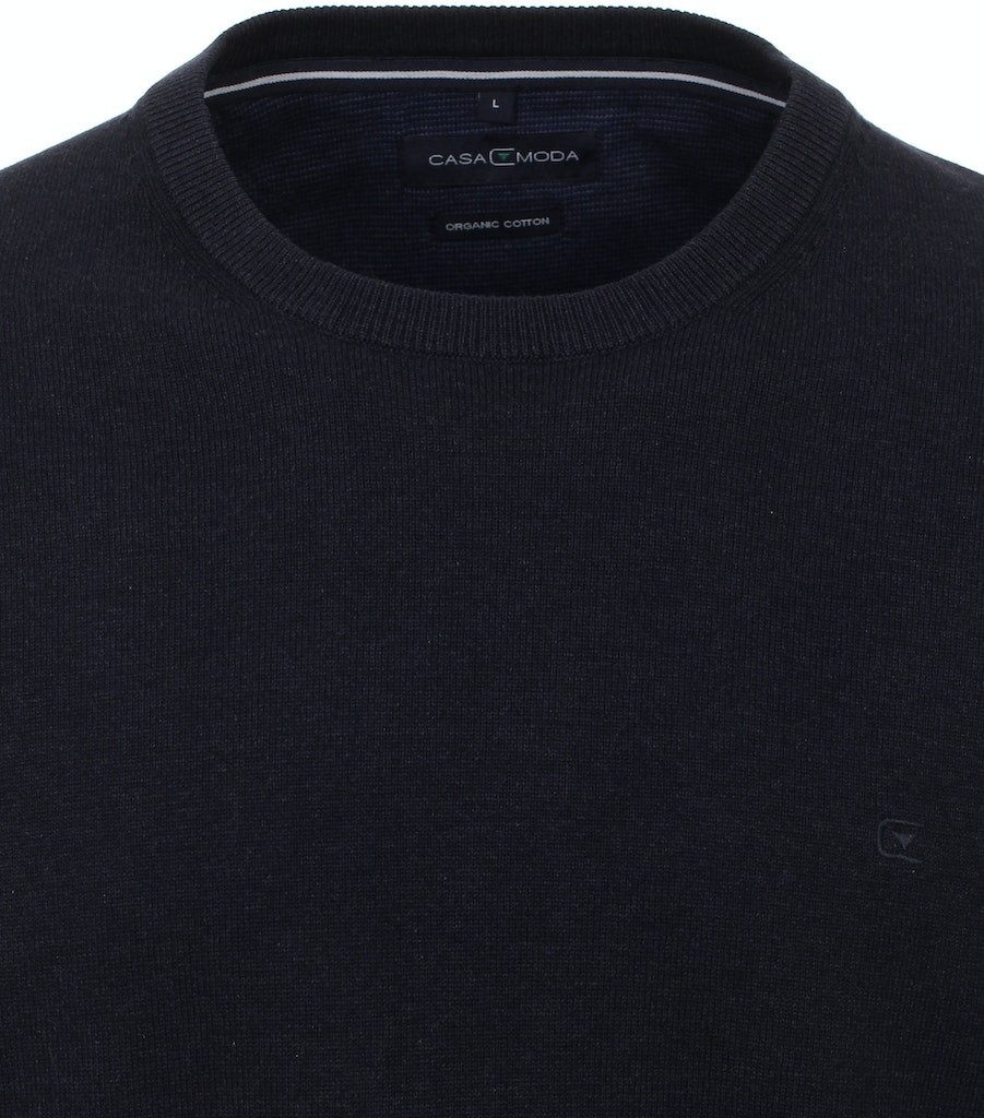 CASAMODA Rundhalspullover Unifarben, Rundhalsausschnitt günstig online kaufen