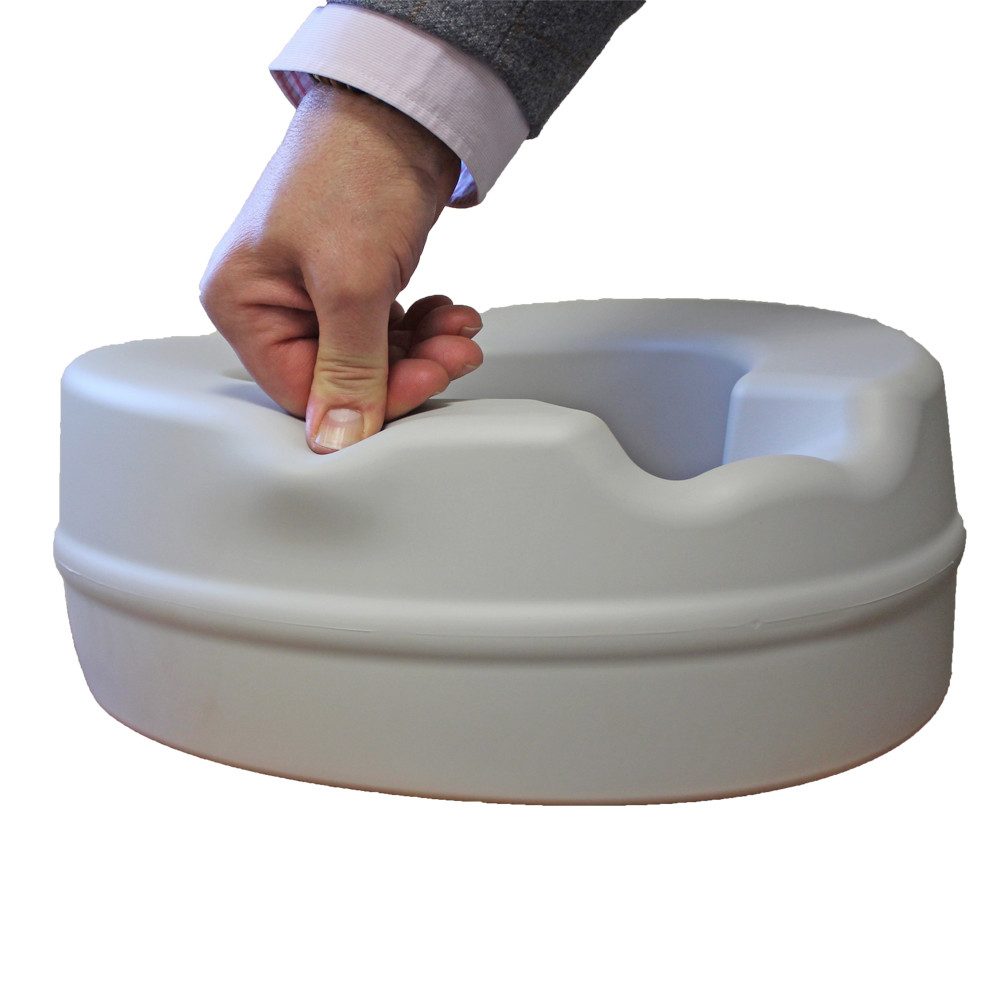 Herdegen Toilettensitzerhöhung Contact Plus NEO – weich Toilettensitzerhöhung mit Deckel, 11 cm, Erhöhung der Sitzposition: 11 cm, Max. Benutzergewicht: 185 kg