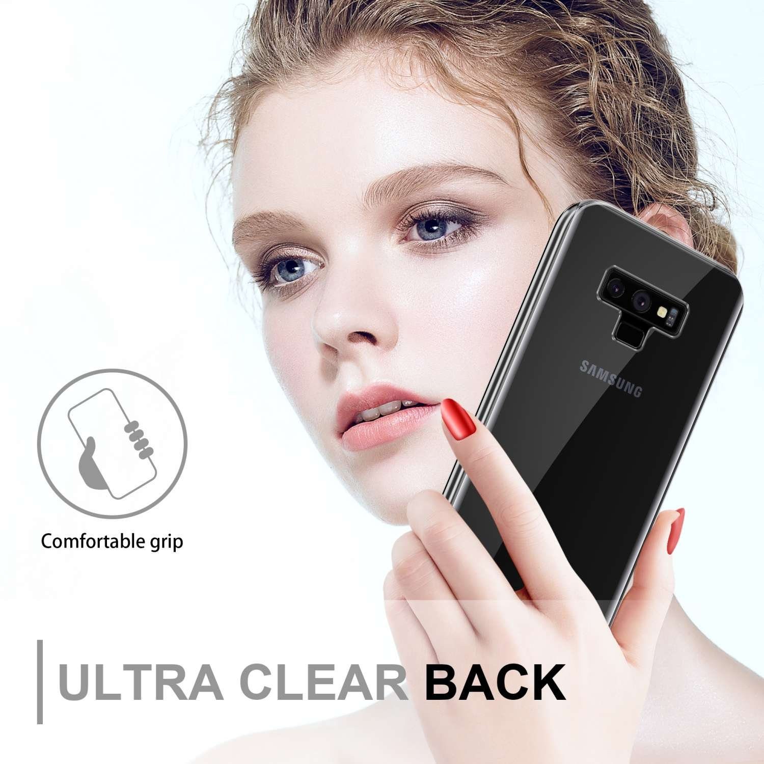 Cadorabo Handyhülle für Samsung Galaxy NOTE 9 Hülle Samsung Galaxy NOTE 9, Flexible Case Handy Schutzhülle - Hülle - Back Cover 360° Grad