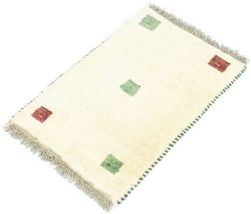 Wollteppich Gabbeh Teppich handgeknüpft beige, morgenland, rechteckig, Höhe: 14 mm, handgeknüpft
