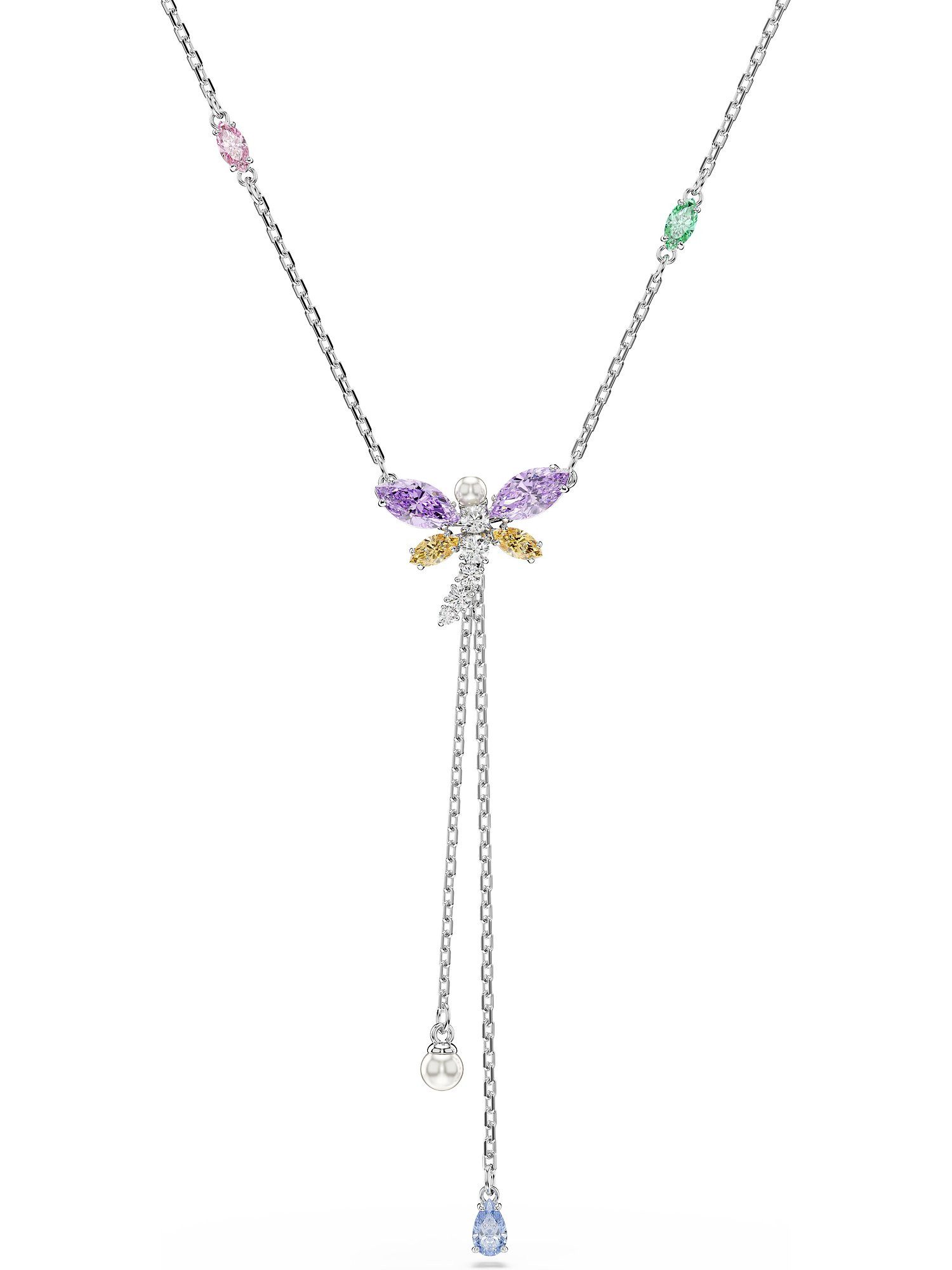 Swarovski Collier Swarovski Damen-Kette Metall Swarovski-Kristall