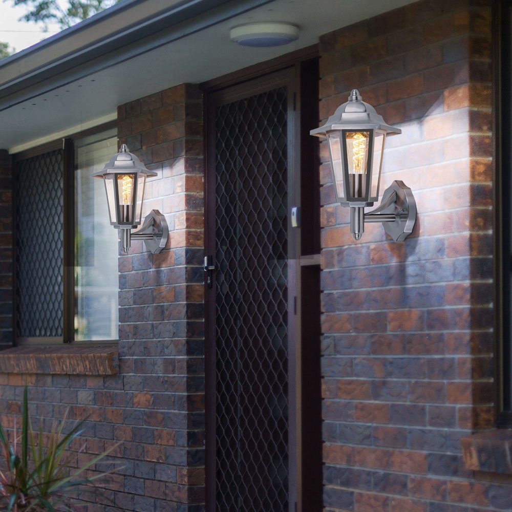 etc-shop Außen-Wandleuchte, Leuchtmittel inklusive, Wandlampe Außenlampe Laterne Balkon nicht Garten Wandleuchte