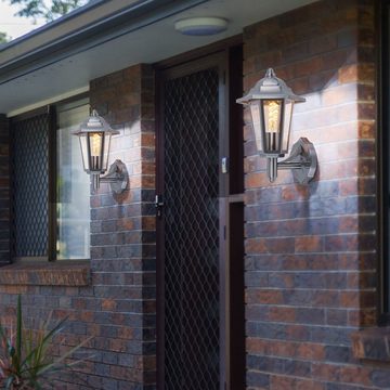etc-shop Außen-Wandleuchte, Leuchtmittel nicht inklusive, Laterne Außenlampe Wandleuchte Wandlampe Garten Balkon