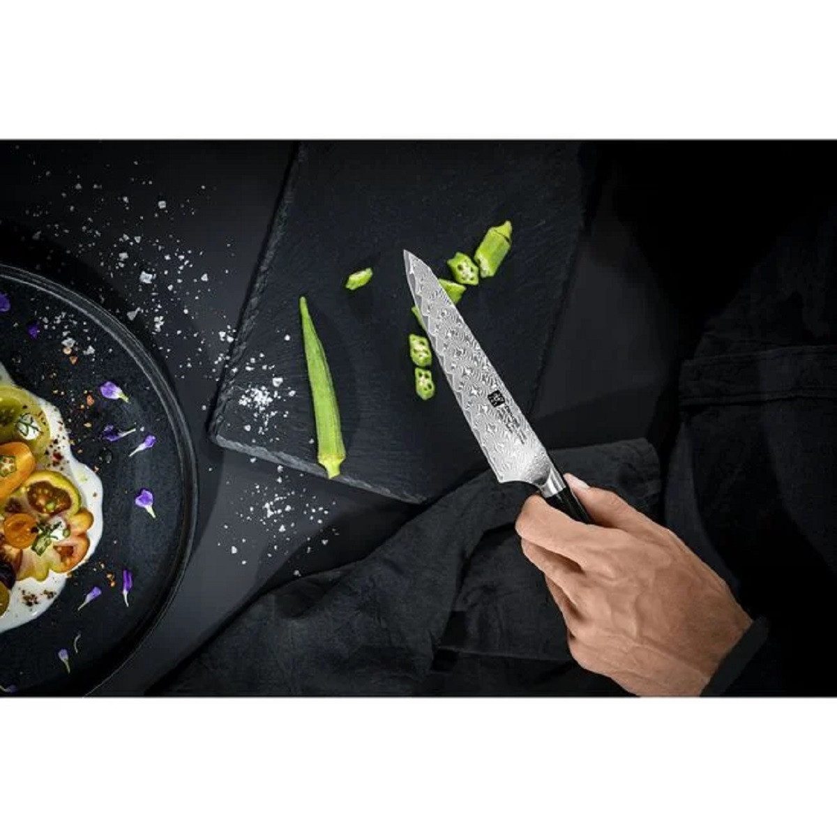 Zwilling Kochmesser ZWILLING Tanrei Messer Kochmesser 14 cm 101 Lagen Premium-Stahl