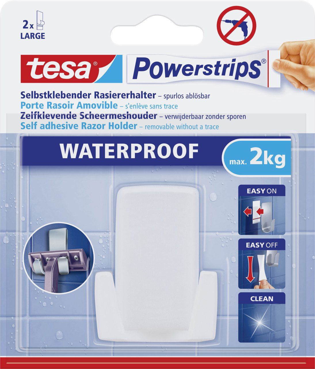 tesa Klebehaken tesa Rasiererhalter Powerstrip weiß, günstig online kaufen