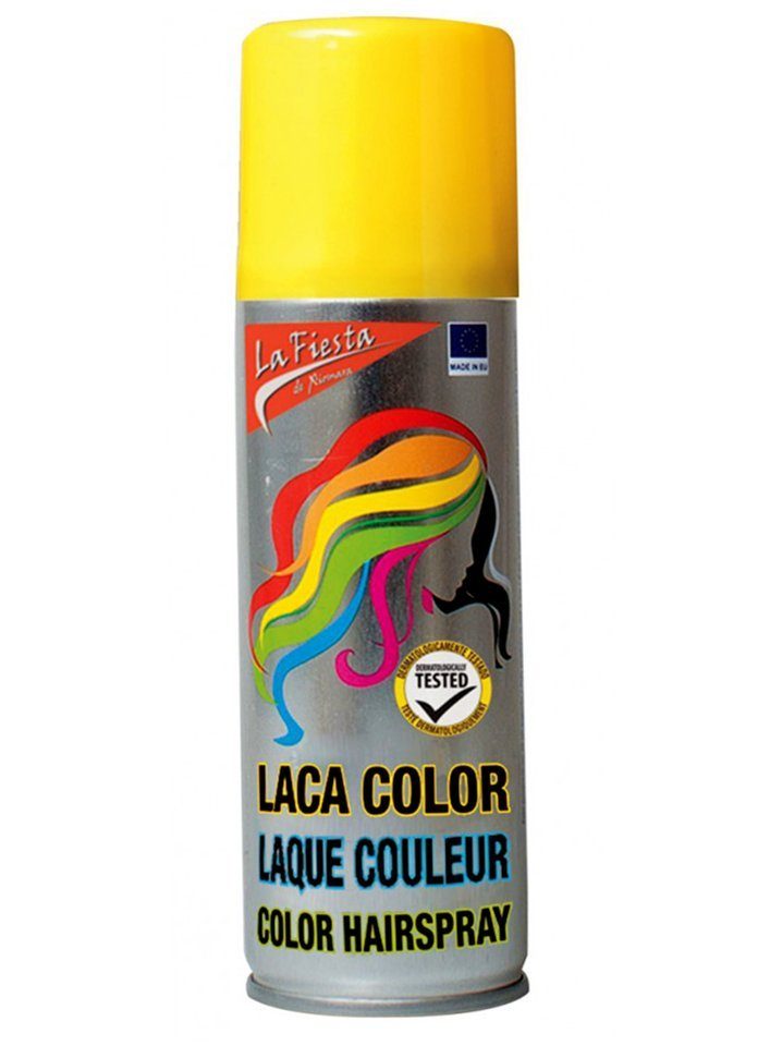 Metamorph Theaterschminke Haarspray Gelb - Color Hair Spray, Buntes Haar ganz einfach mit dem Farbspray zaubern