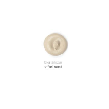 Kiesel Silikon 1 Stück Siliconfuge KIESEL Oka Silicon (safari sand), 310 ml Kartusche, Dichtstoff Abdichten Sanitär Bad Dusche Küche Bau Fliesen Fuge