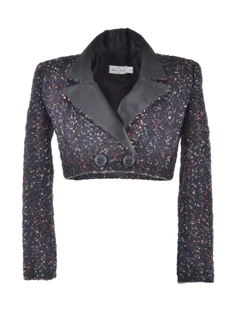 RUA & RUA Куртки блейзер Zweireihige Kurze Jacke Блейзеры aus Bouclé-Tweed