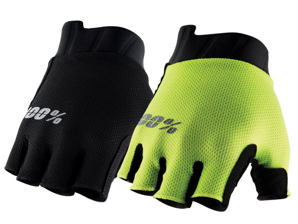100% Fahrradhandschuhe 100% Exceeda Gel Short Finger Gloves S Solid Black - komfortabler Radh