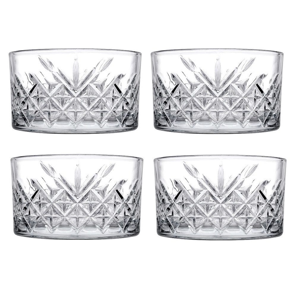 Pasabahce Servierschüssel Pasabahce Timeless Schale 4er Set, Glas, (Packung)