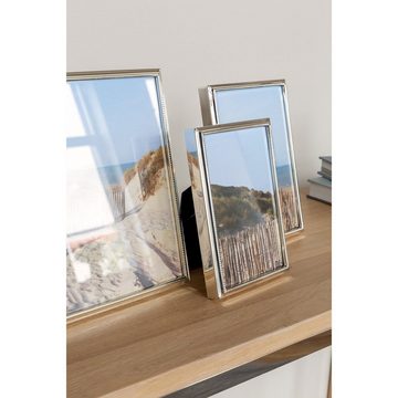 Fink Bilderrahmen Bilderrahmen MIA - Glas / Metall - versilbert - H.18,5cm x B.13,5cm, für 1 Bilder, 2 Aufhänger (vertikal und horizontal) und stehend verwendbar