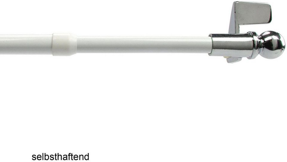 Scheibenstange Exclusiv, Liedeco, Ø 12 mm, 1-läufig, ausziehbar, ohne Bohren,  geklemmt, Metall, geeignet für leichte Stoffe