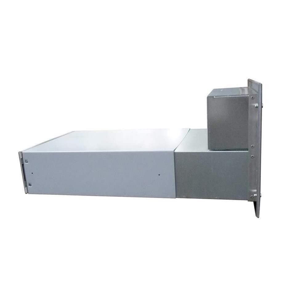 Letterbox24 Briefkasten BV Serie Edelstahl Mauerdurchwurf Briefkastenanlage mit Sprechsieb (Sprechsieb)