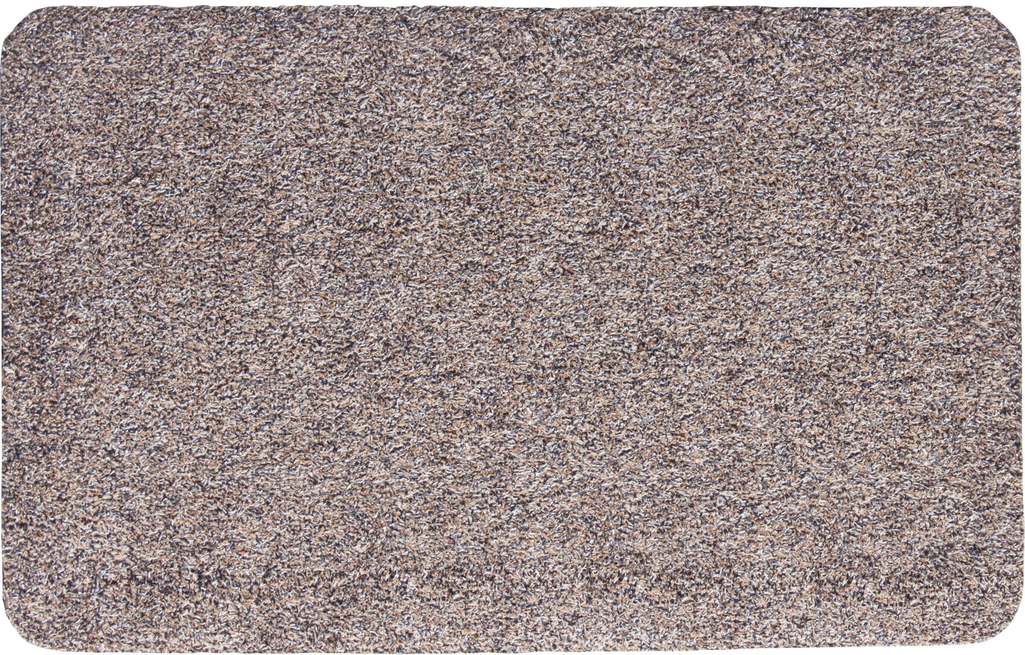 Fußmatte Samson, Andiamo, rechteckig, Höhe: 6 mm, Schmutzfangmatte, waschbar, mit rutschhemmender Unterseite granit