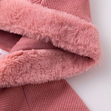 suebidou Jerseymantel Mantel Übergangsmantel mit Kapuze Jacke lang altrosa für Mädchen