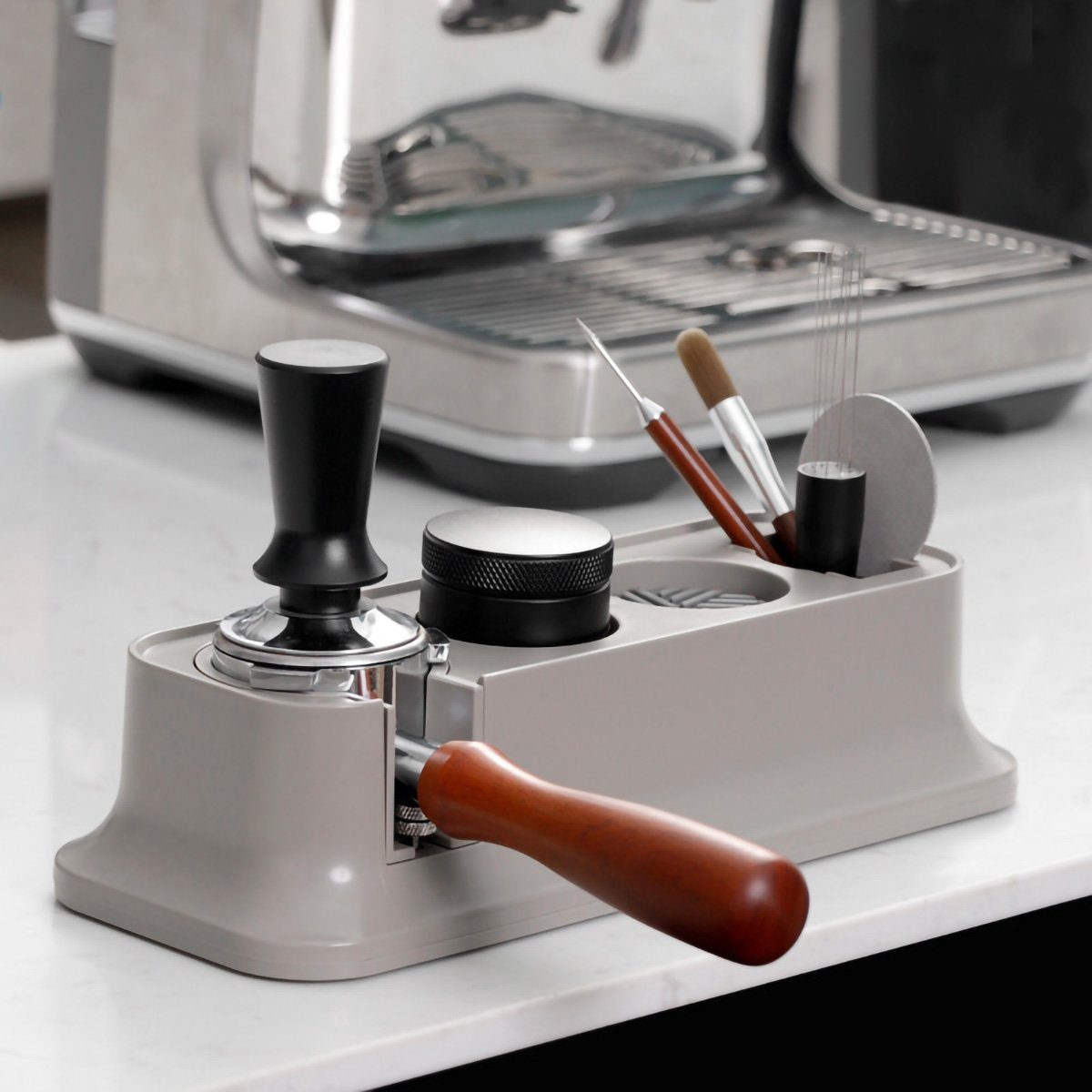 yozhiqu Tamperstation 51-58mm Espressopressen-Halter Organizer, Ordentliche Aufbewahrung für viele Größen von Füllersitzgriffen