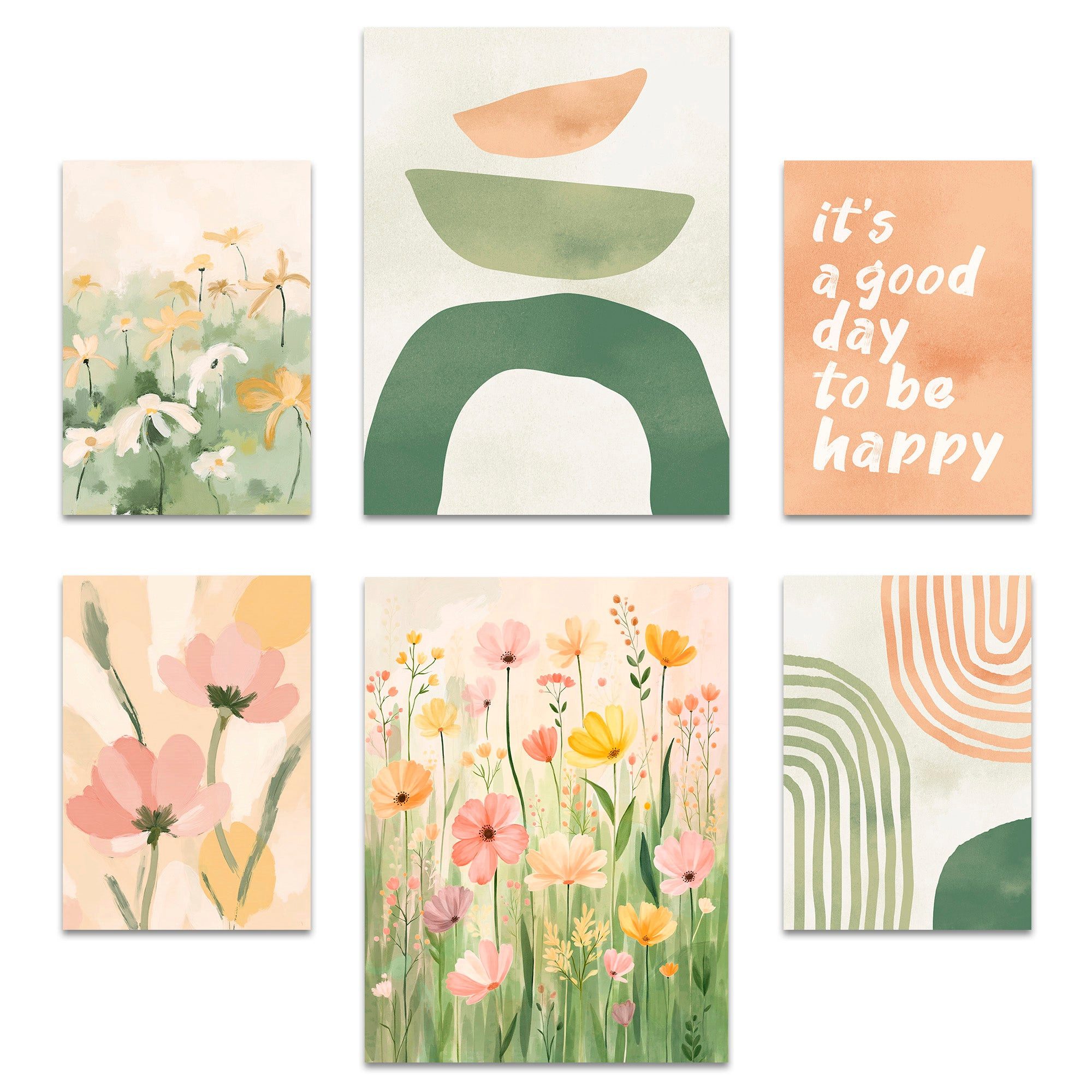 ARTFAVES Bilder-Collage Poster Set Abstract Spring