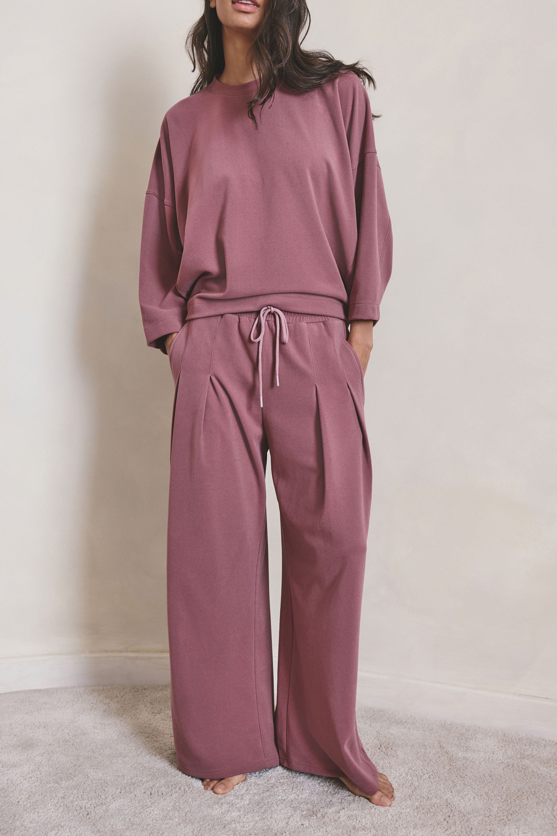 Next Jogginghose N.Premium Jogginghose mit weitem Bein (1-tlg)