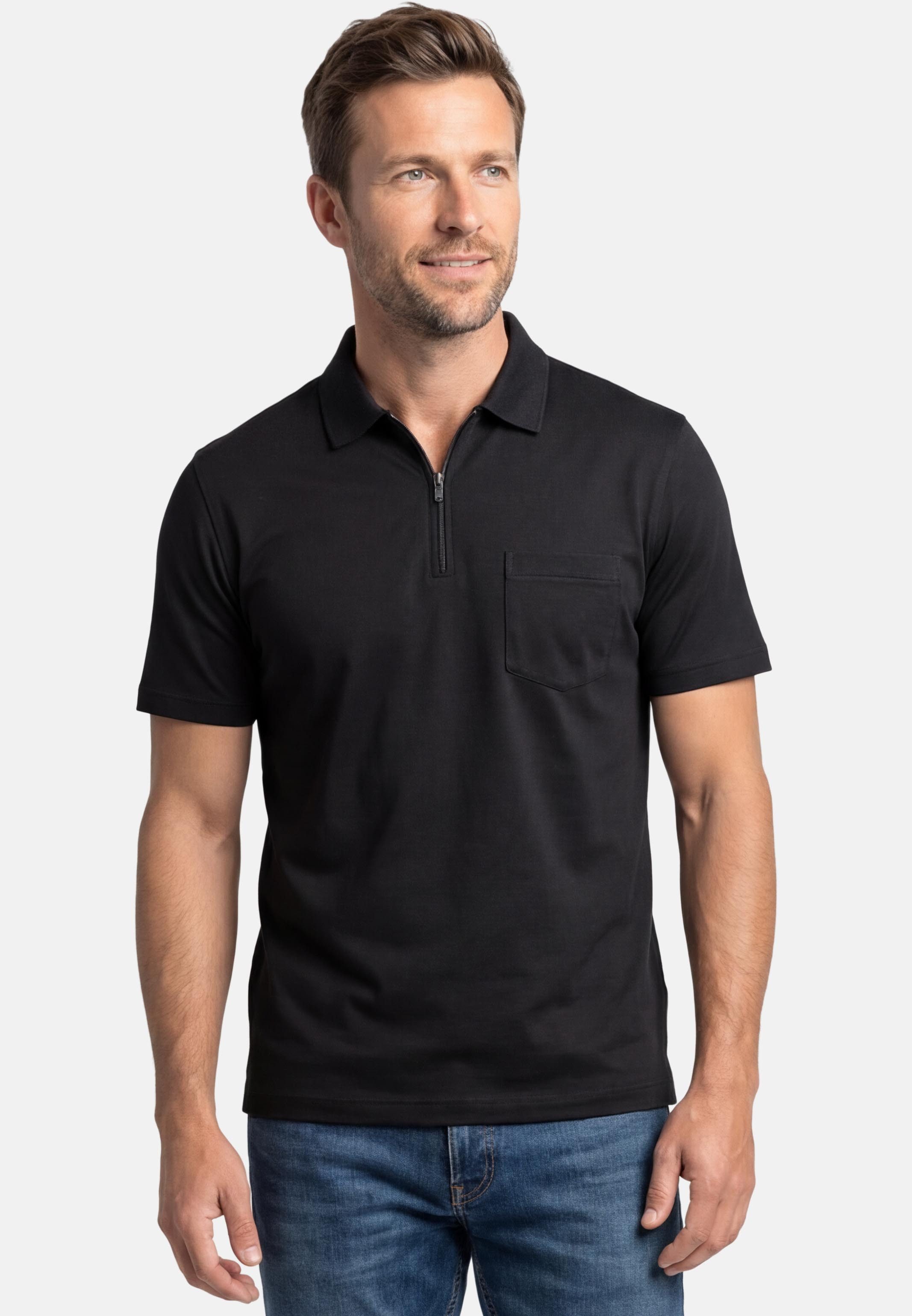 RAGMAN Poloshirt Basic (1-tlg) Poloshirt - Baumwolle - Atmungsaktiv