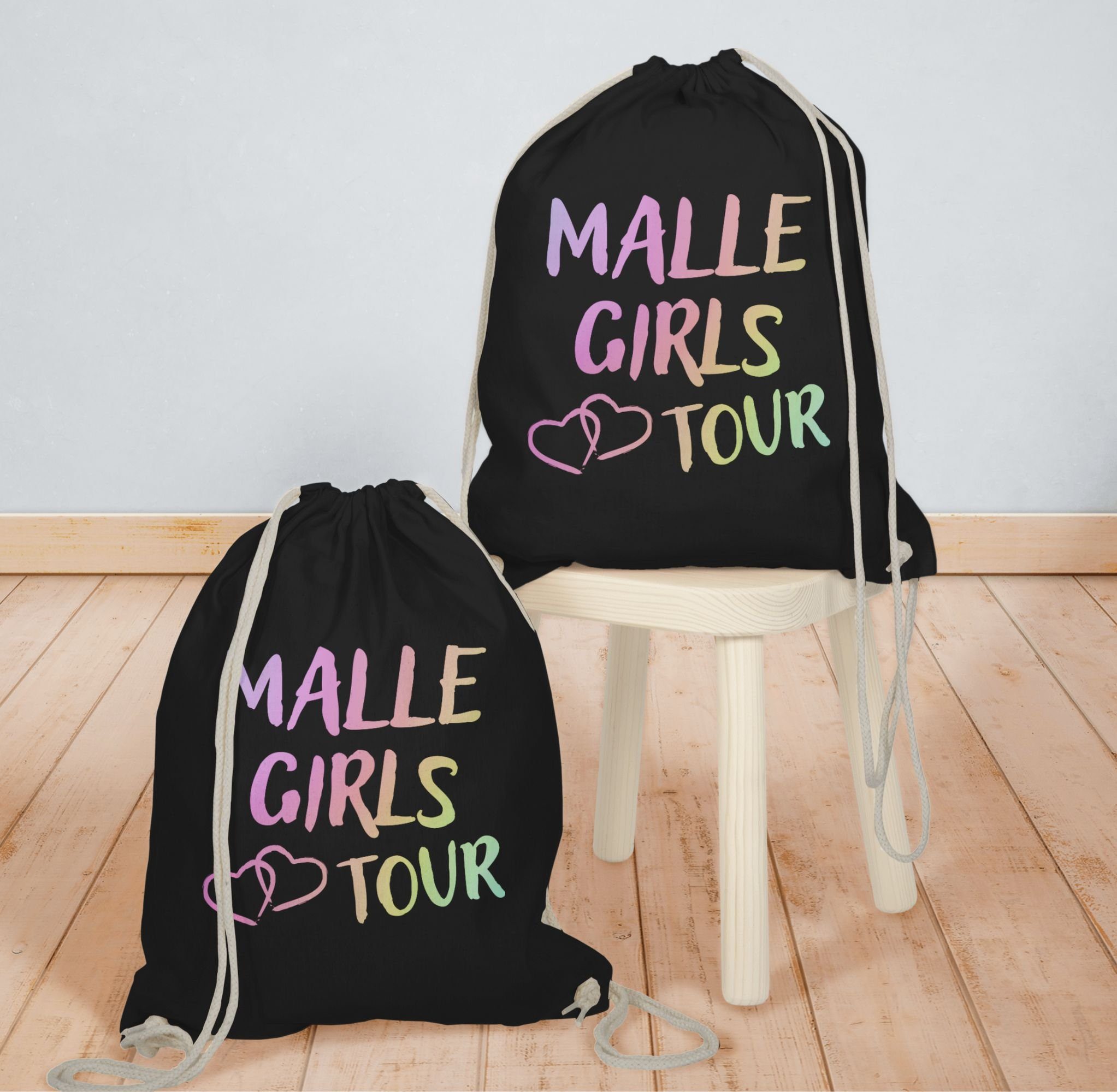 Shirtracer Turnbeutel Malle Girls Tour Mallorca Tour Mädels Malle Party Mädchen Urlaub, Sommerurlaub Tasche