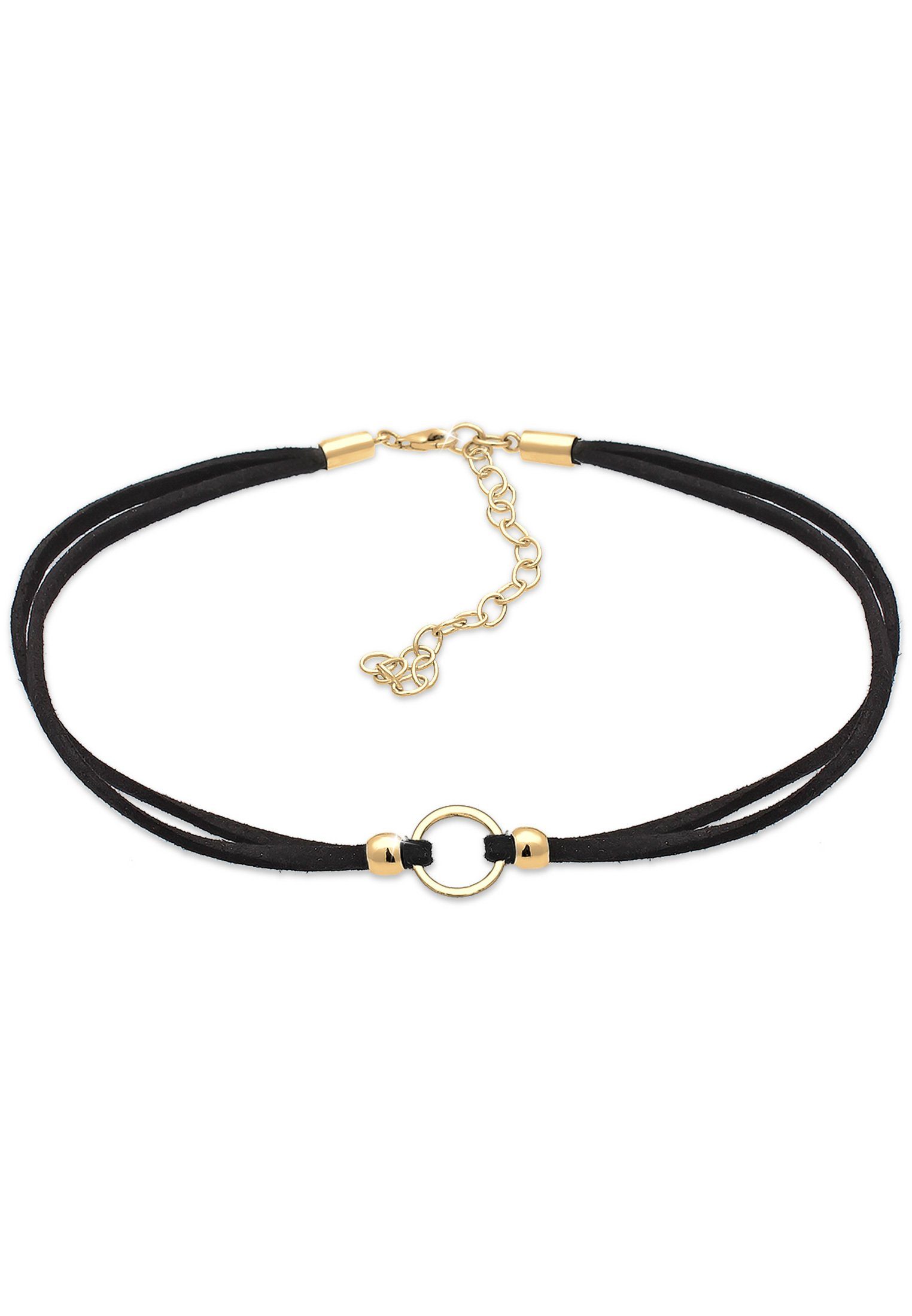 Elli Collier »Halsband schwarz Choker mit Kreis 925 Silber« online kaufen |  OTTO