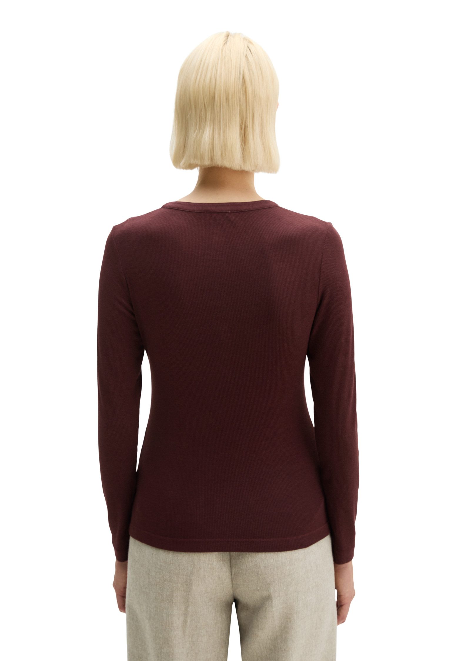 Marc O'Polo Langarmshirt aus Lyocell-Bio-Baumwoll-Stretchjersey – Bild 3 von 5